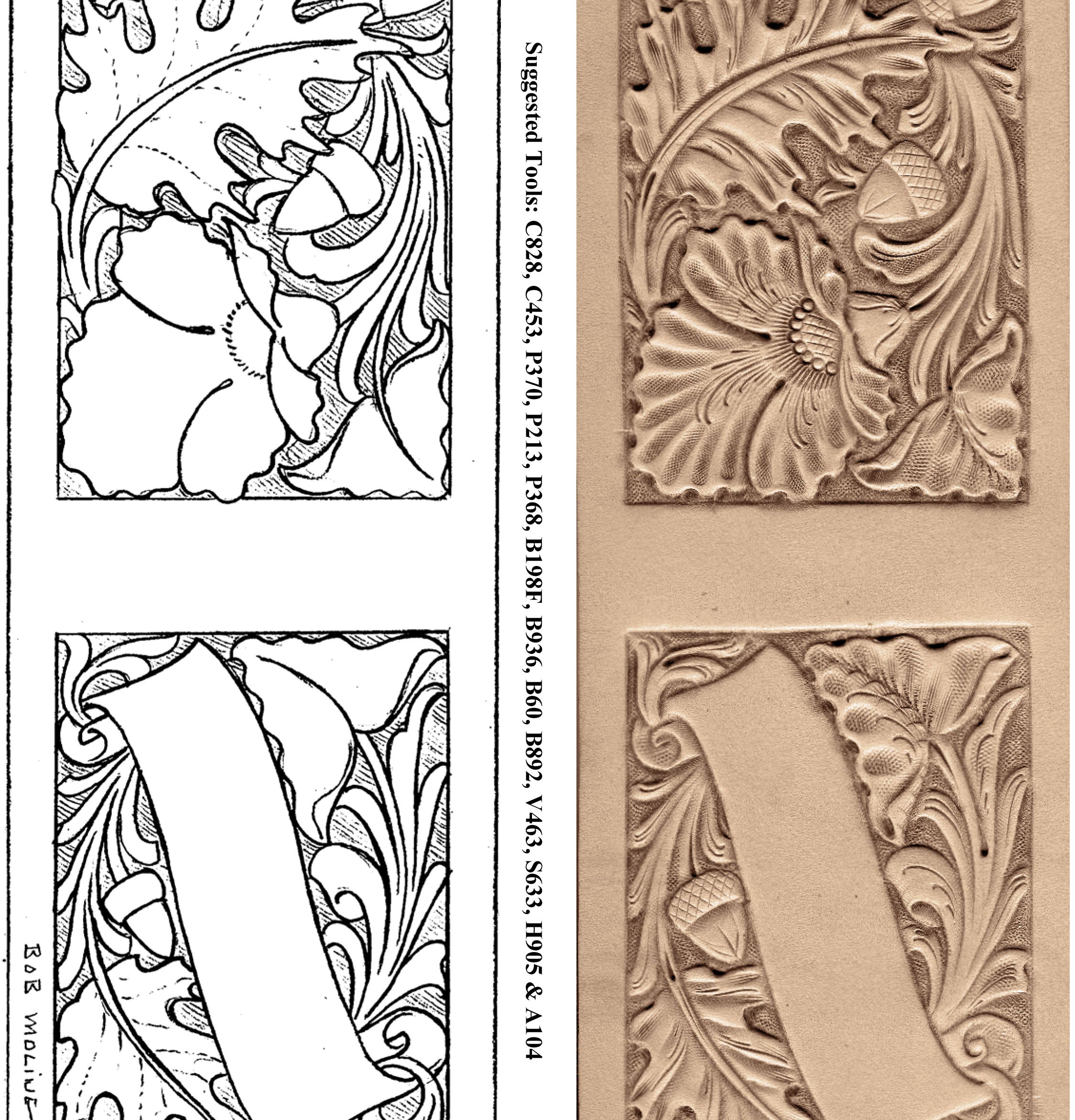 Classic Western Billfold Pattern by Bob Moline