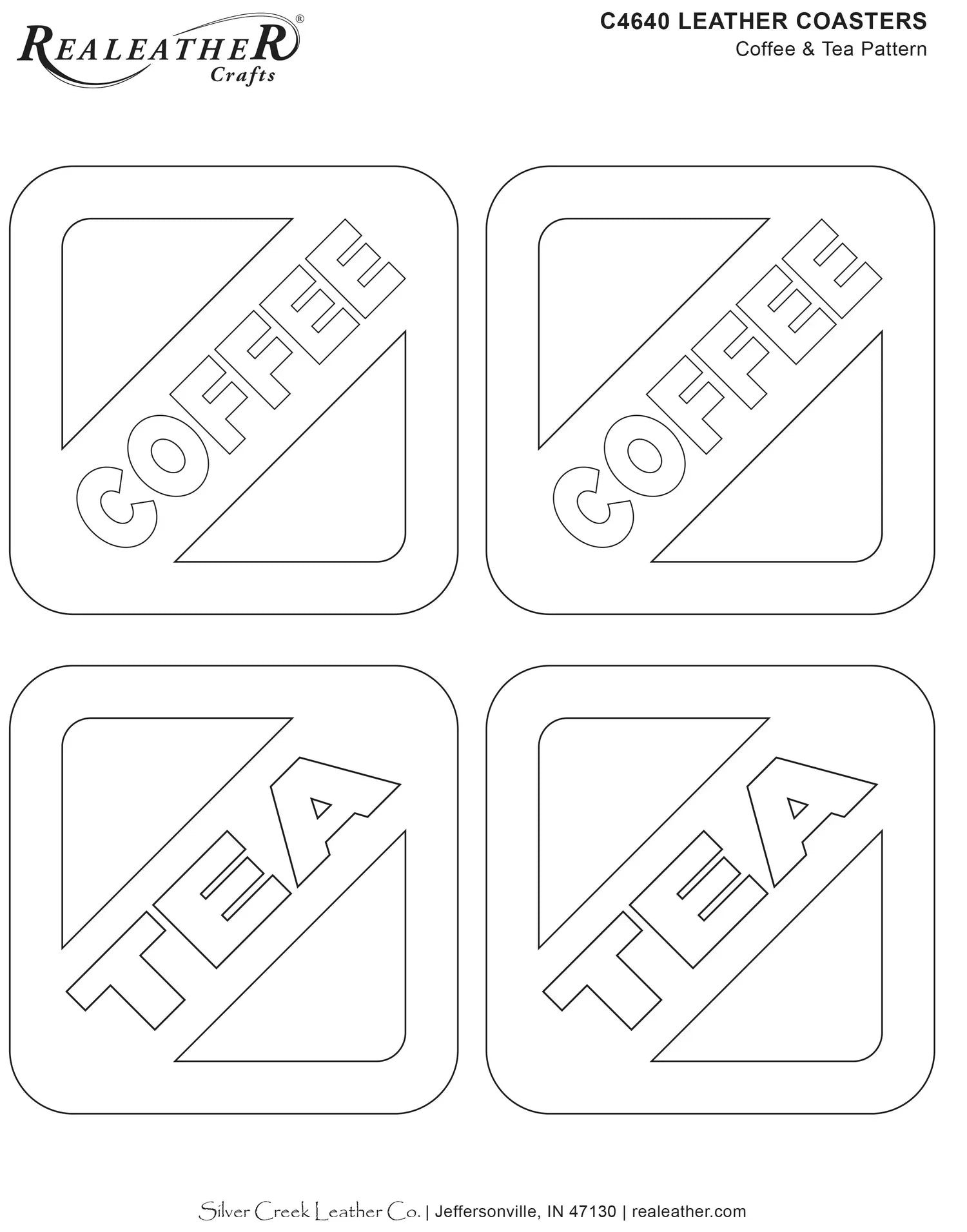 Coaster Patterns for Realeather Hobby Lobby Kits