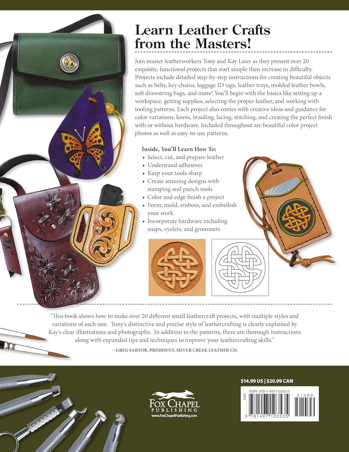 Projects in Leather: Techniques and Step-By-Step Instructions for Making 12 Creative Crafts