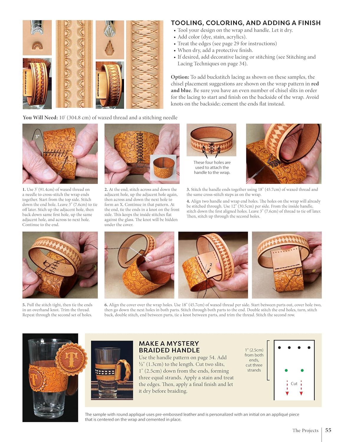 Projects in Leather: Techniques and Step-By-Step Instructions for Making 12 Creative Crafts