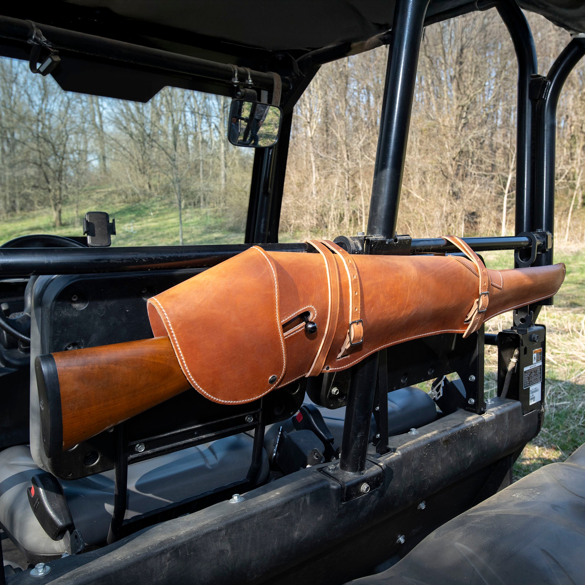 Large Rifle Scabbard w/ Flap and Harness, Unlined