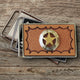 Engraved Star Concho 1 inch Gold/Silver