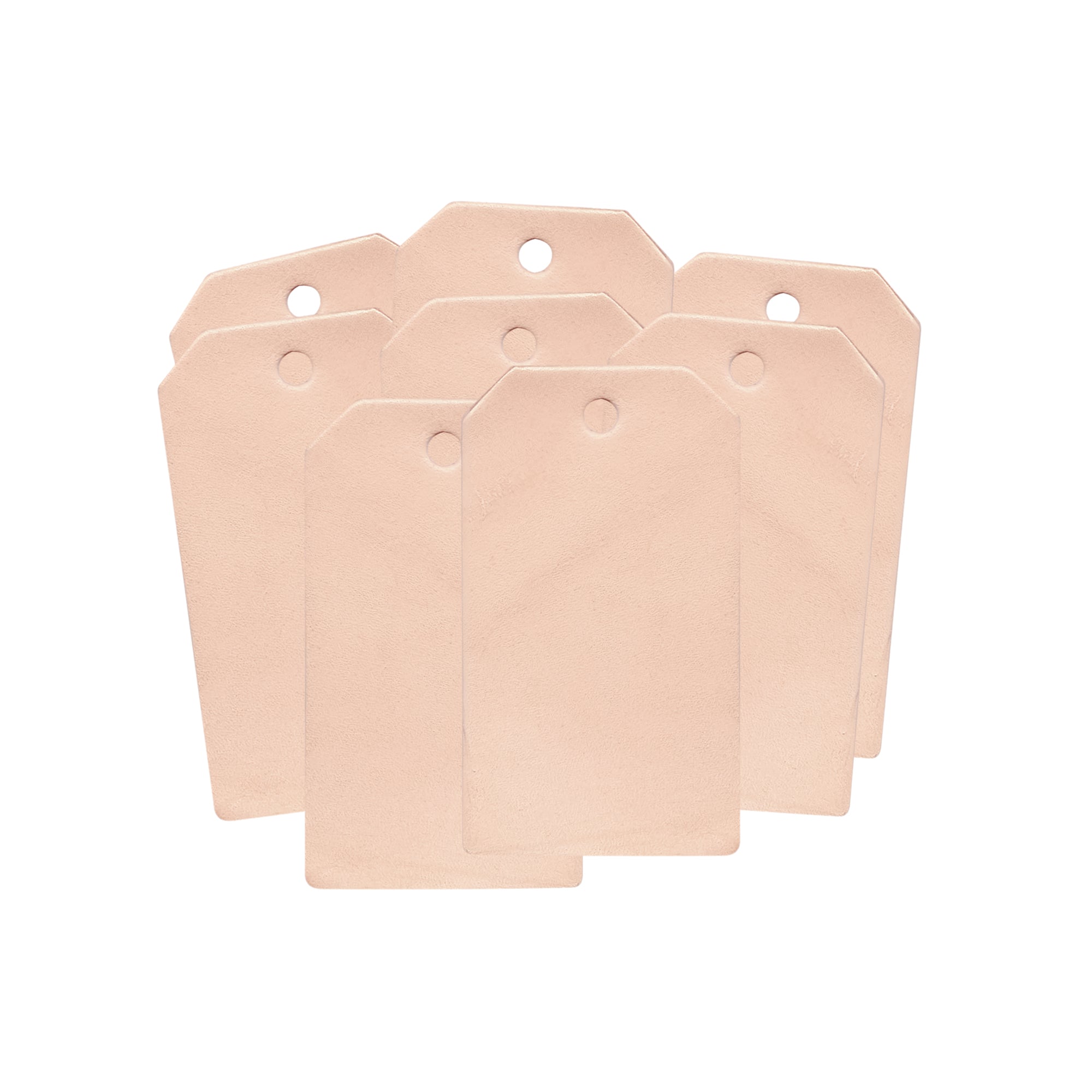 Small Leather Tag, Natural, 8/pk