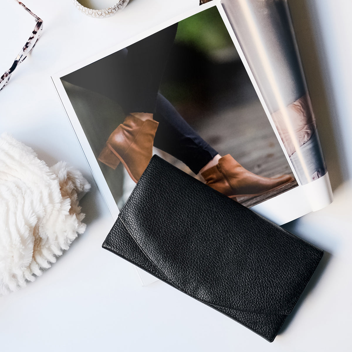 Deertan Cowhide Side, Black