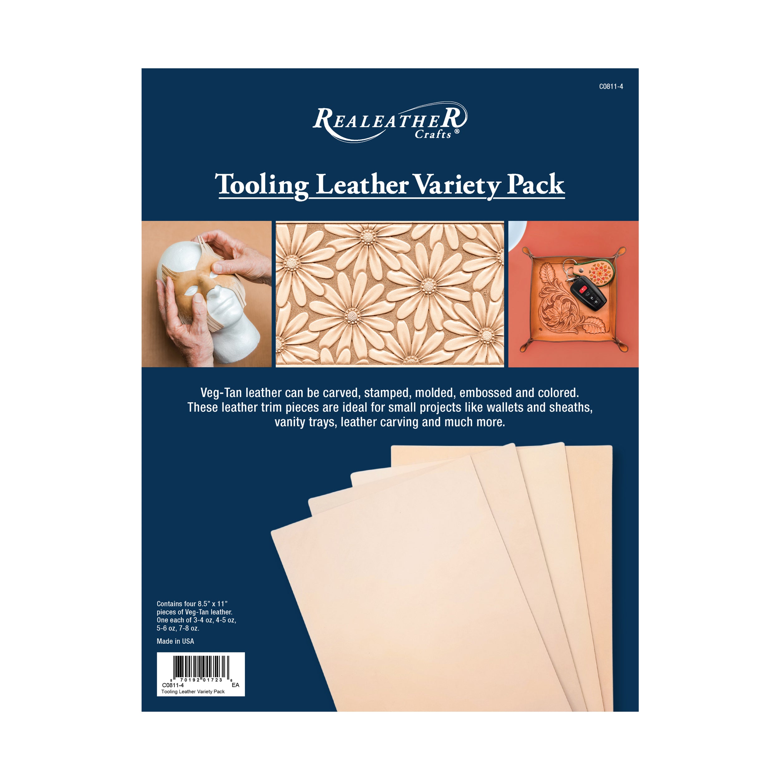 Tooling Leather Variety Pack, 8.5"x11"