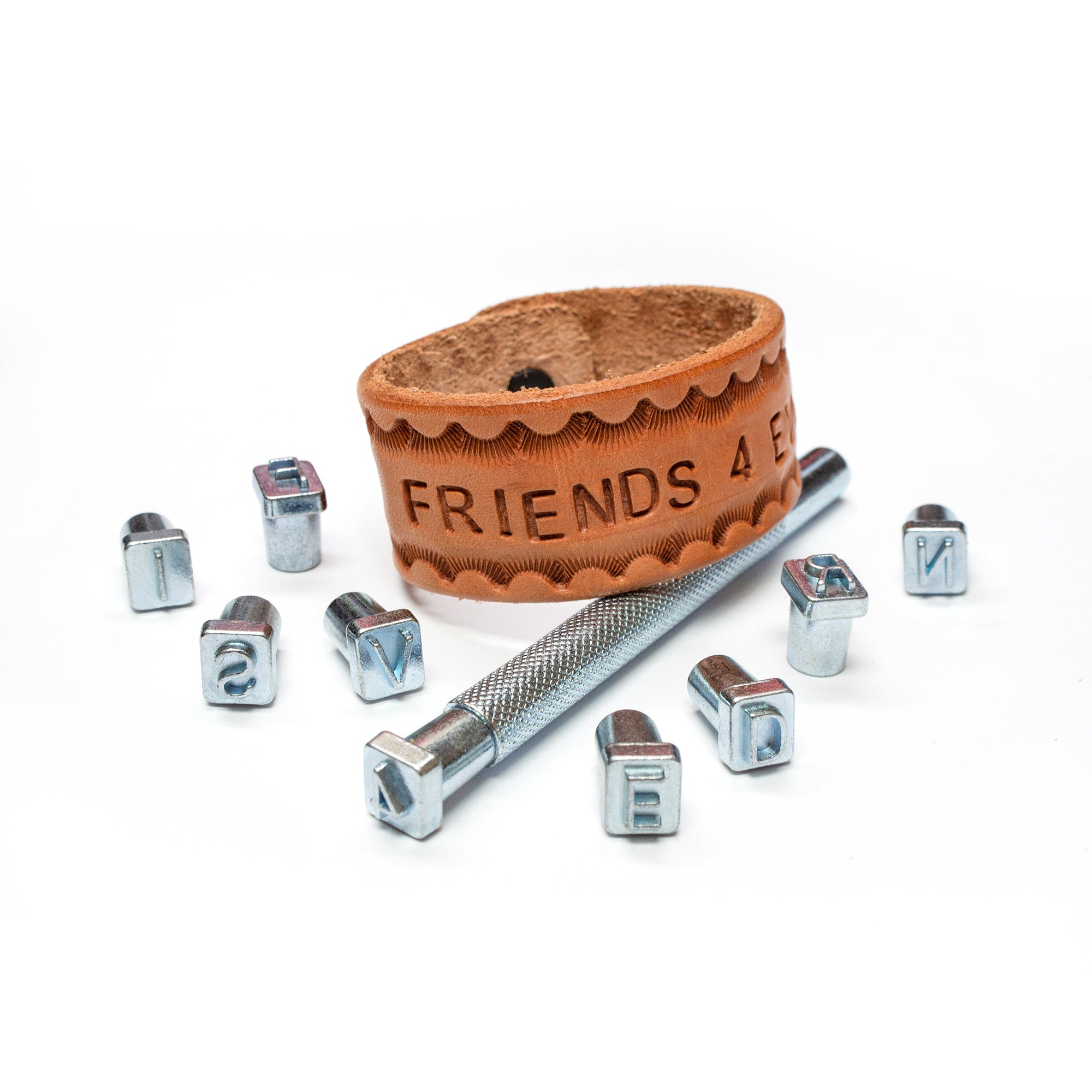 Small Leather Wristband, Natural, 8/pk
