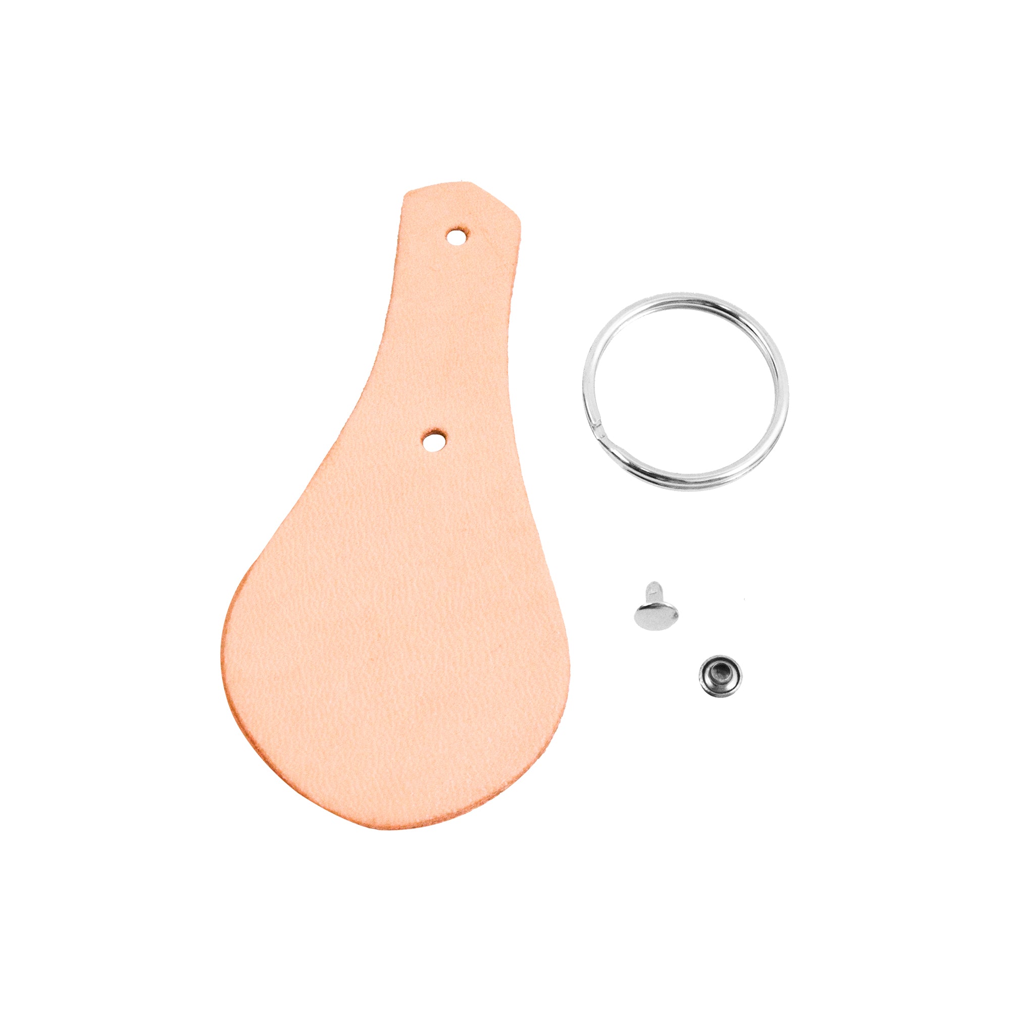 Leather Key Fob, Natural, 8/pk