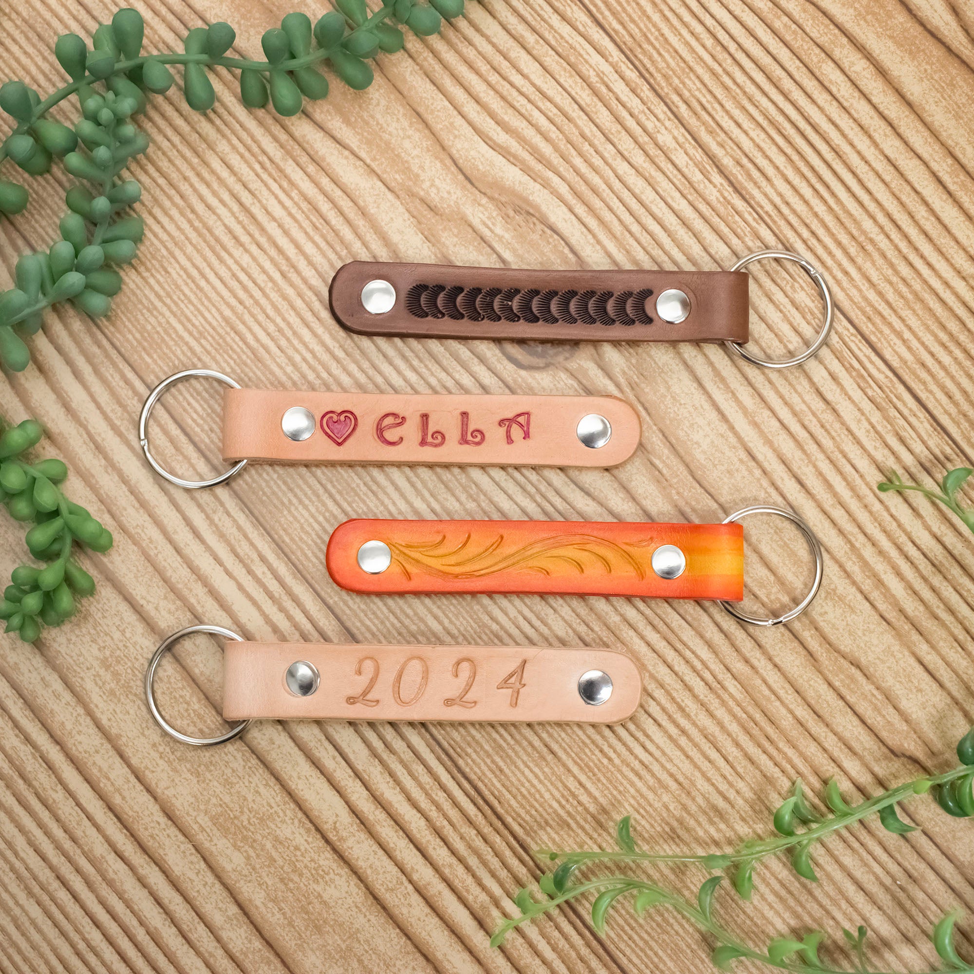 Leather Key Fobs 6/pk