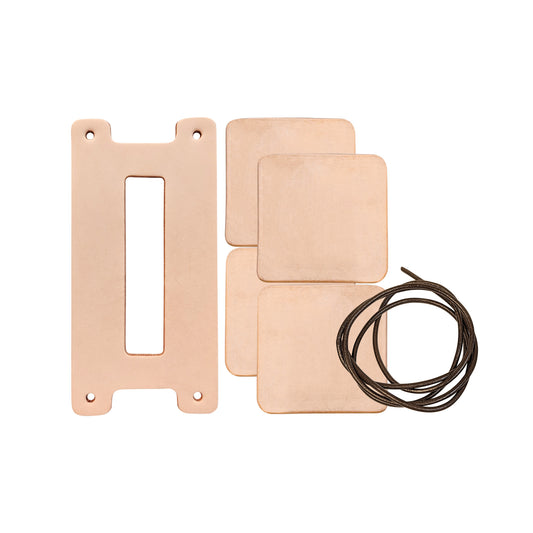 Leather Coaster Set & Holder Kit