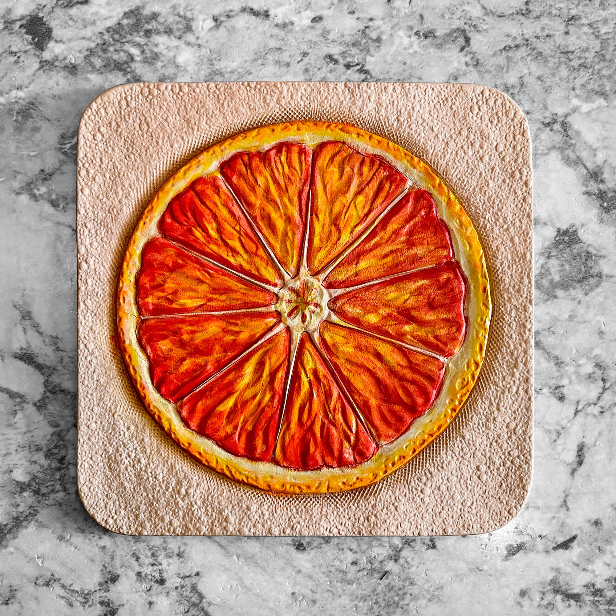 Square Coaster Set, 4", Natural, 4/pk
