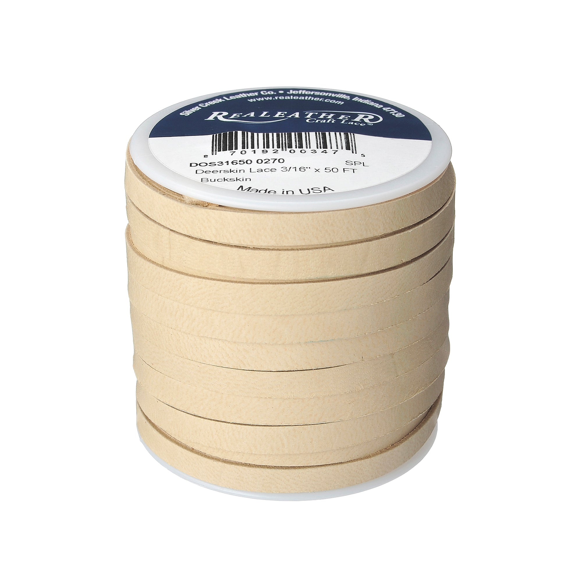Deerskin Lace Spool, 3/16" x 50 ft