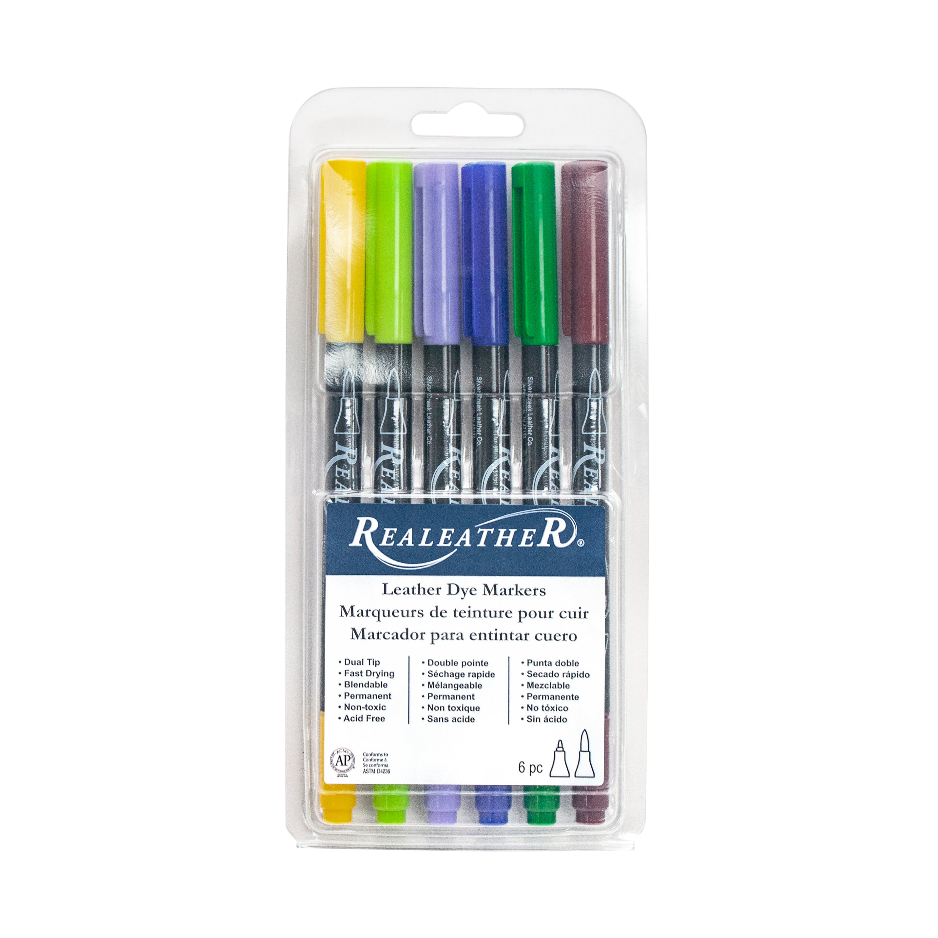 Leather Dye Markers, Landscape, 6/pk
