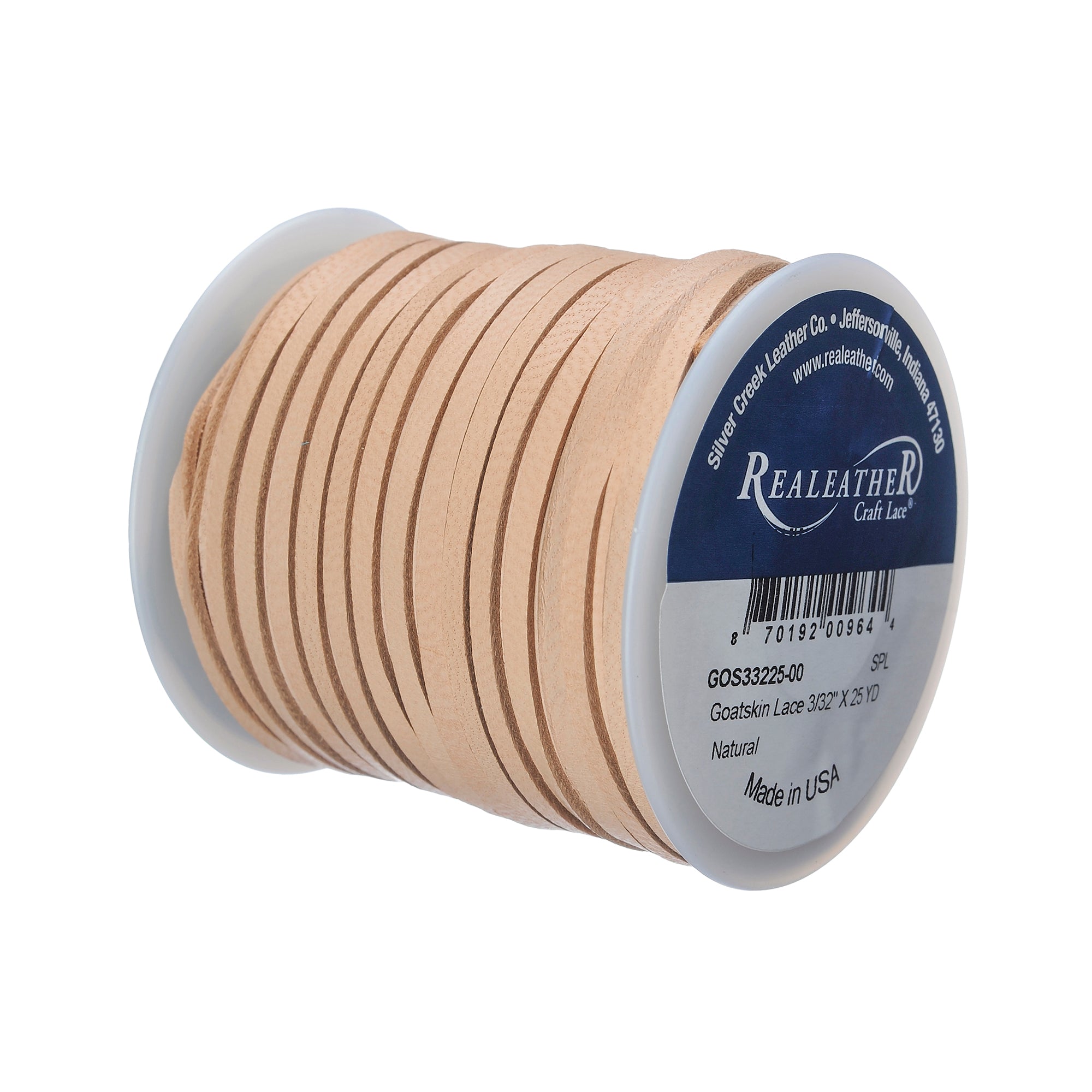 Goatskin Lace, 3/32" x 25 yd Natural