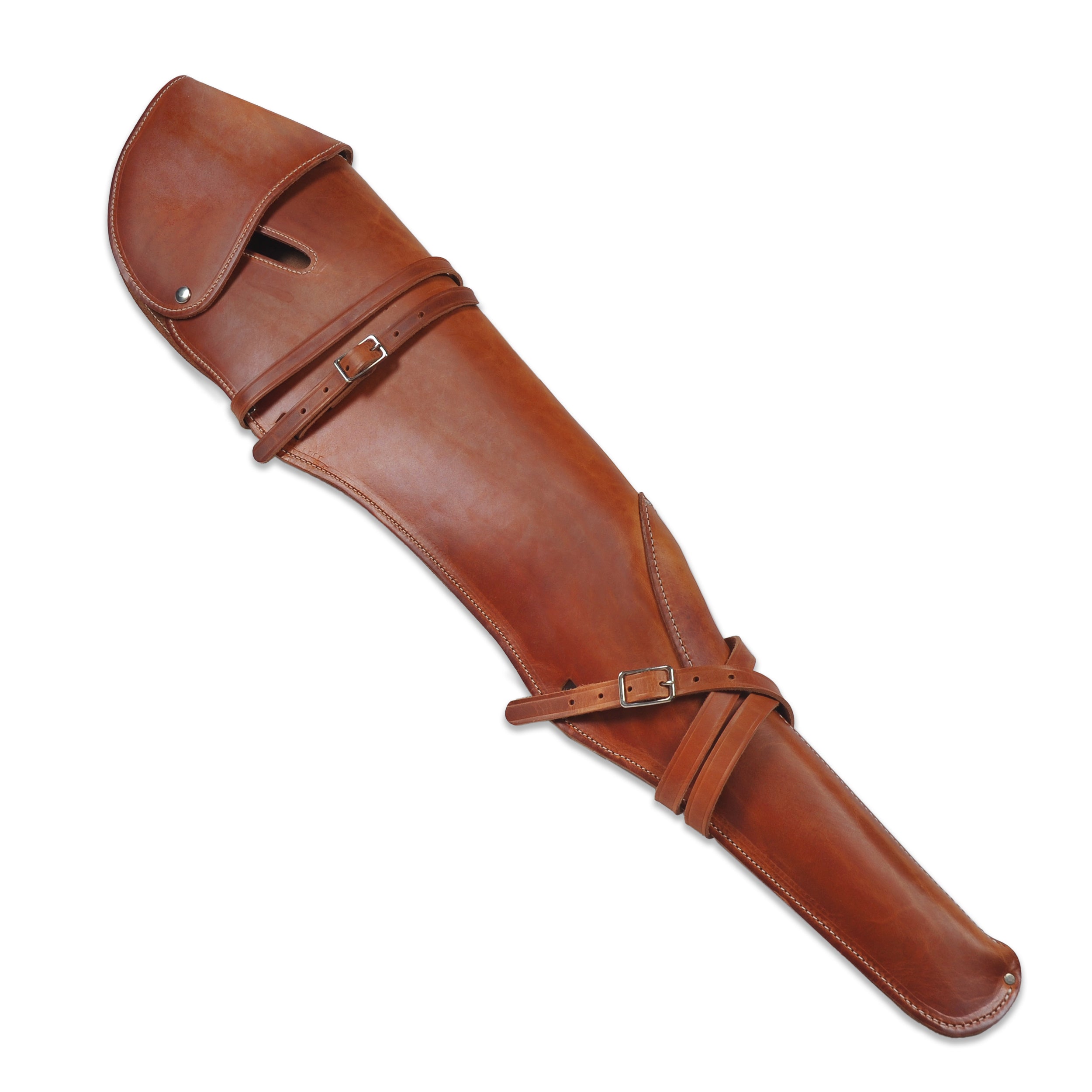 Large Rifle Scabbard w/ Flap and Harness, Unlined