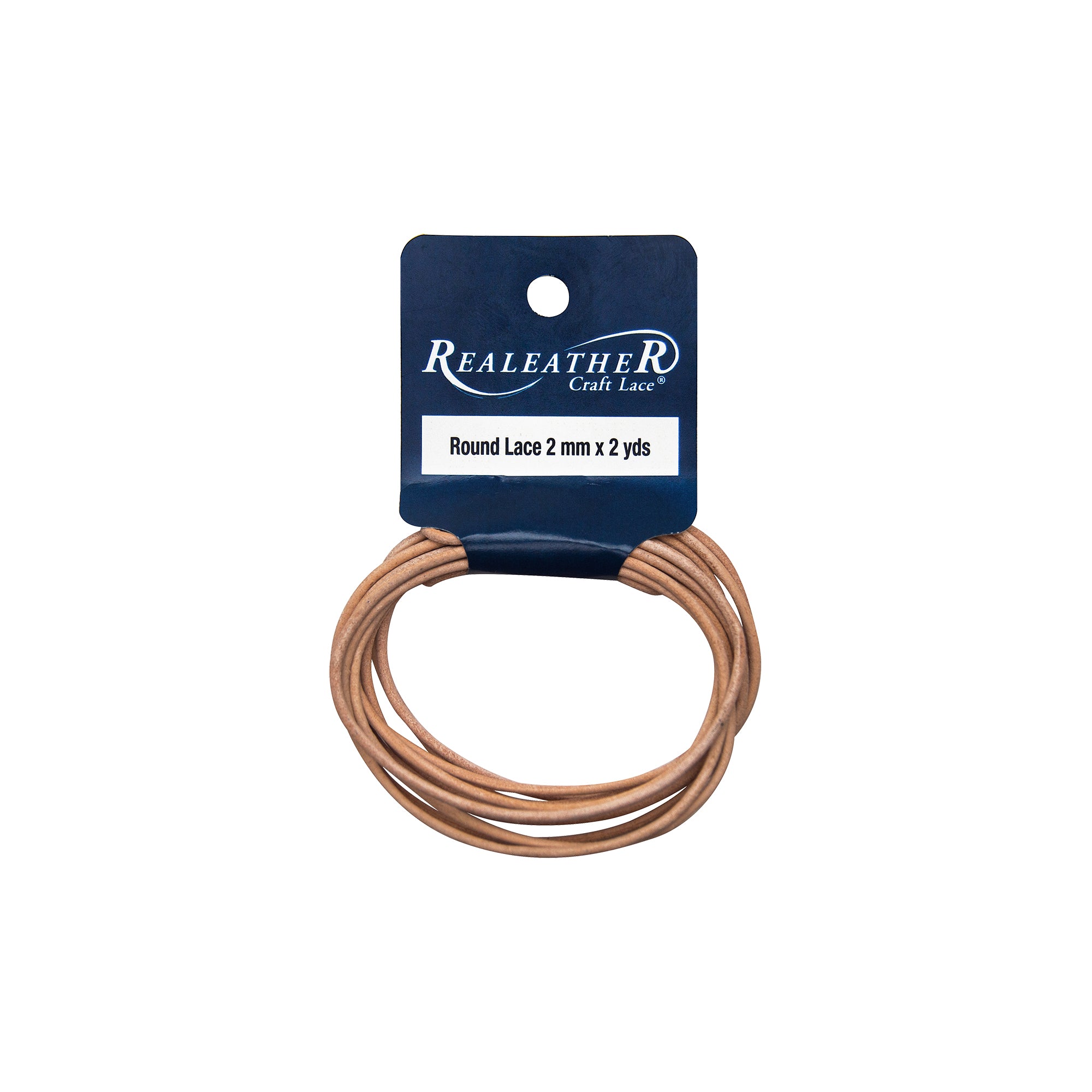 Round Lace Hank, 1.5 mm x 2 yd, Gray Metallic