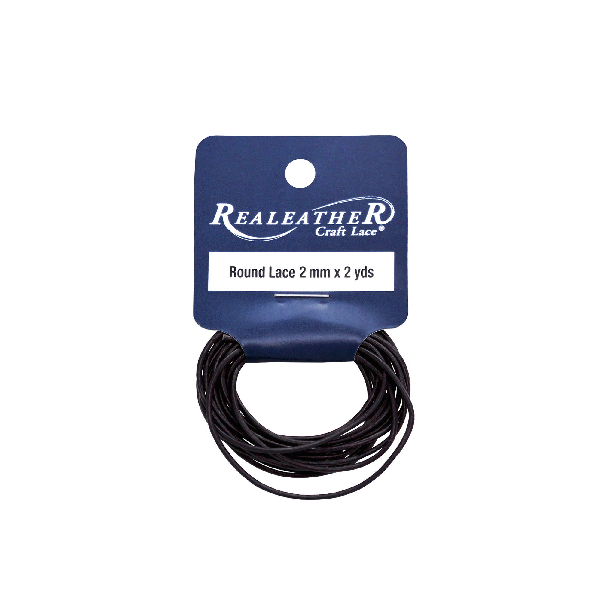 Round Lace Hank, 1.5 mm x 2 yd, Gray Metallic