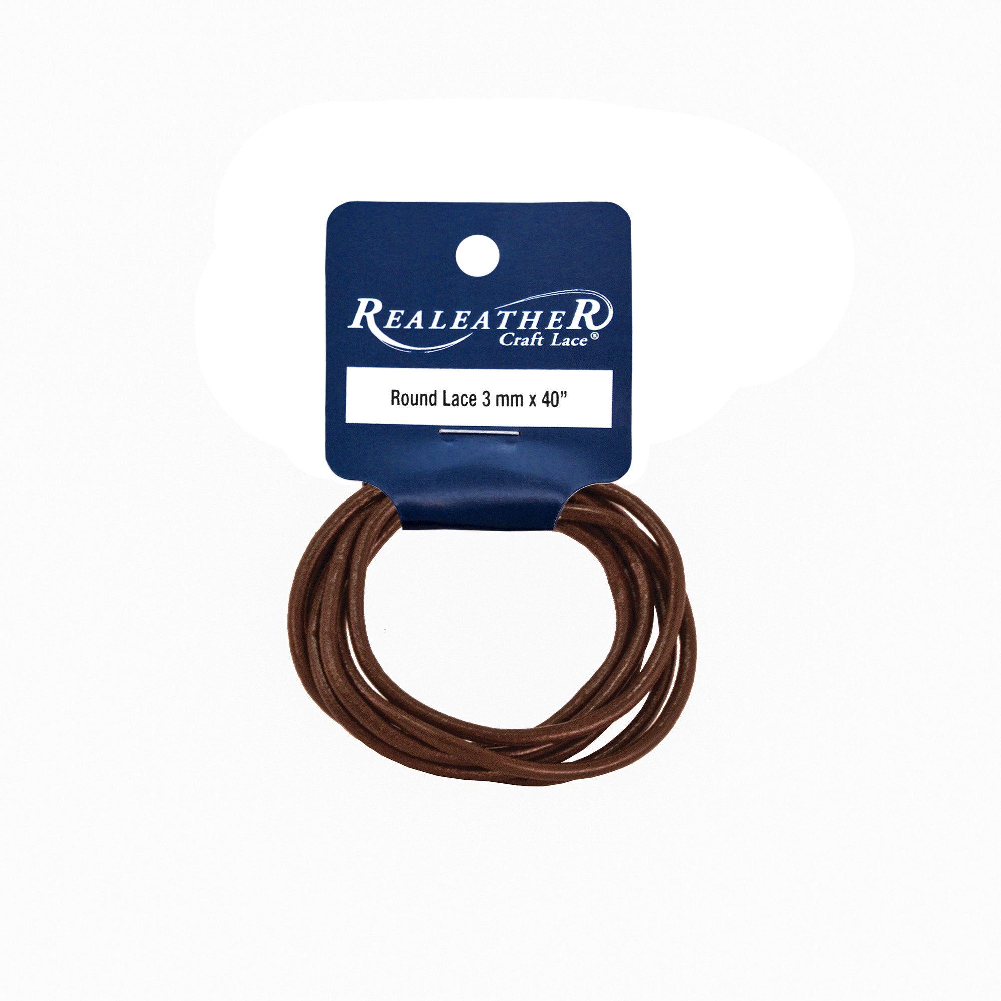 Round Lace Hank, 1.5 mm x 2 yd, Gray Metallic