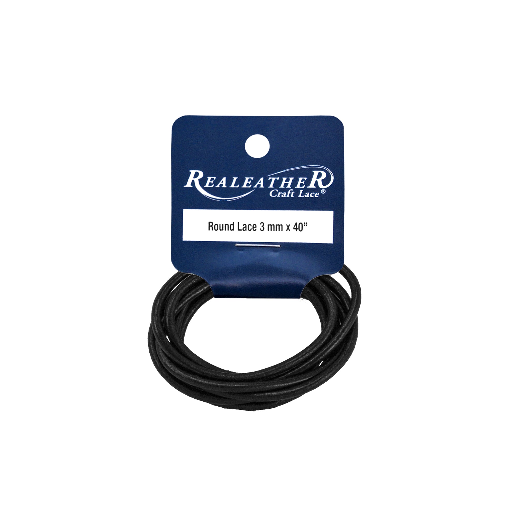 Round Lace Hank, 1.5 mm x 2 yd, Gray Metallic