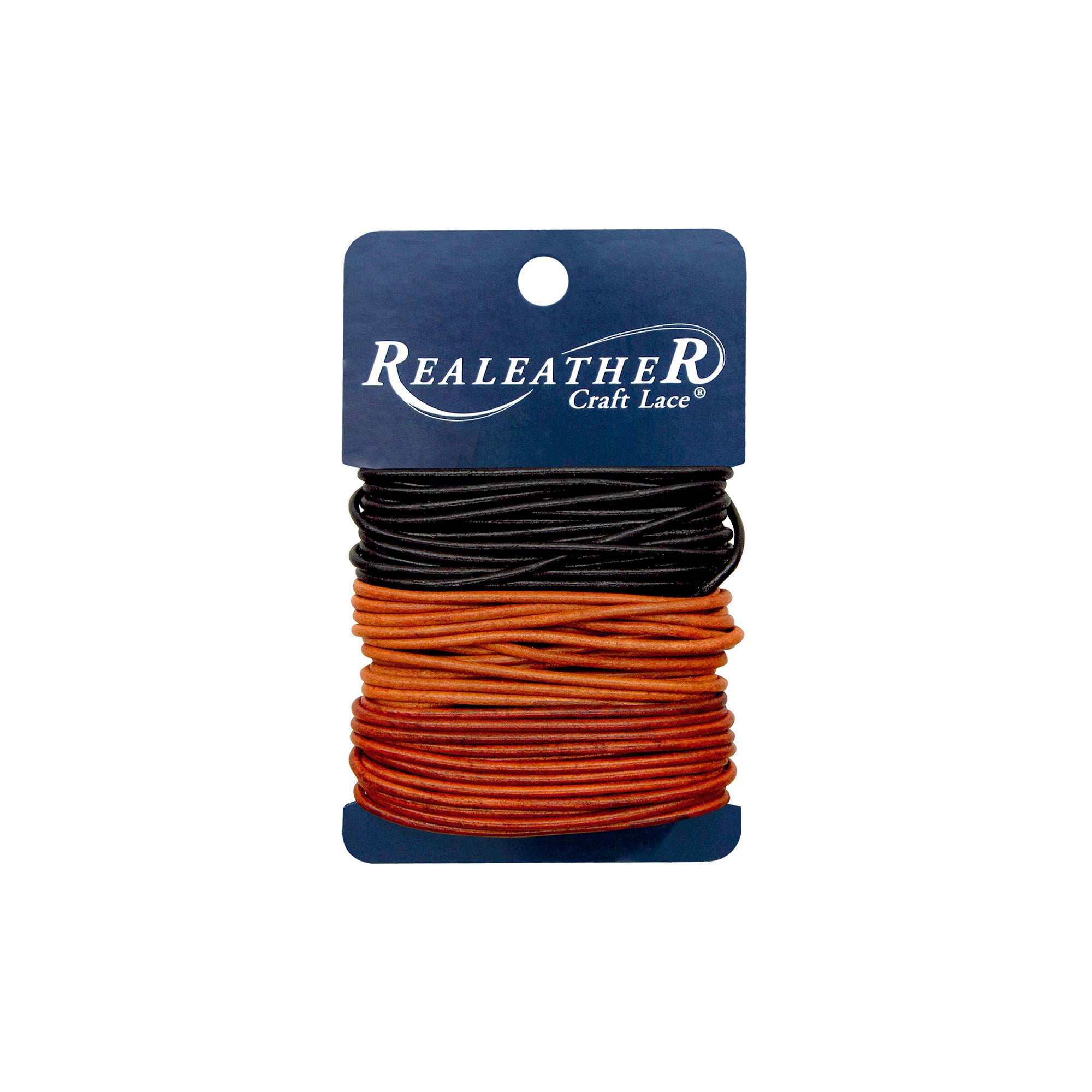 Round Lace Combo Card, 2 mm x 8 yd, Ebony/Cedar/Mahogany