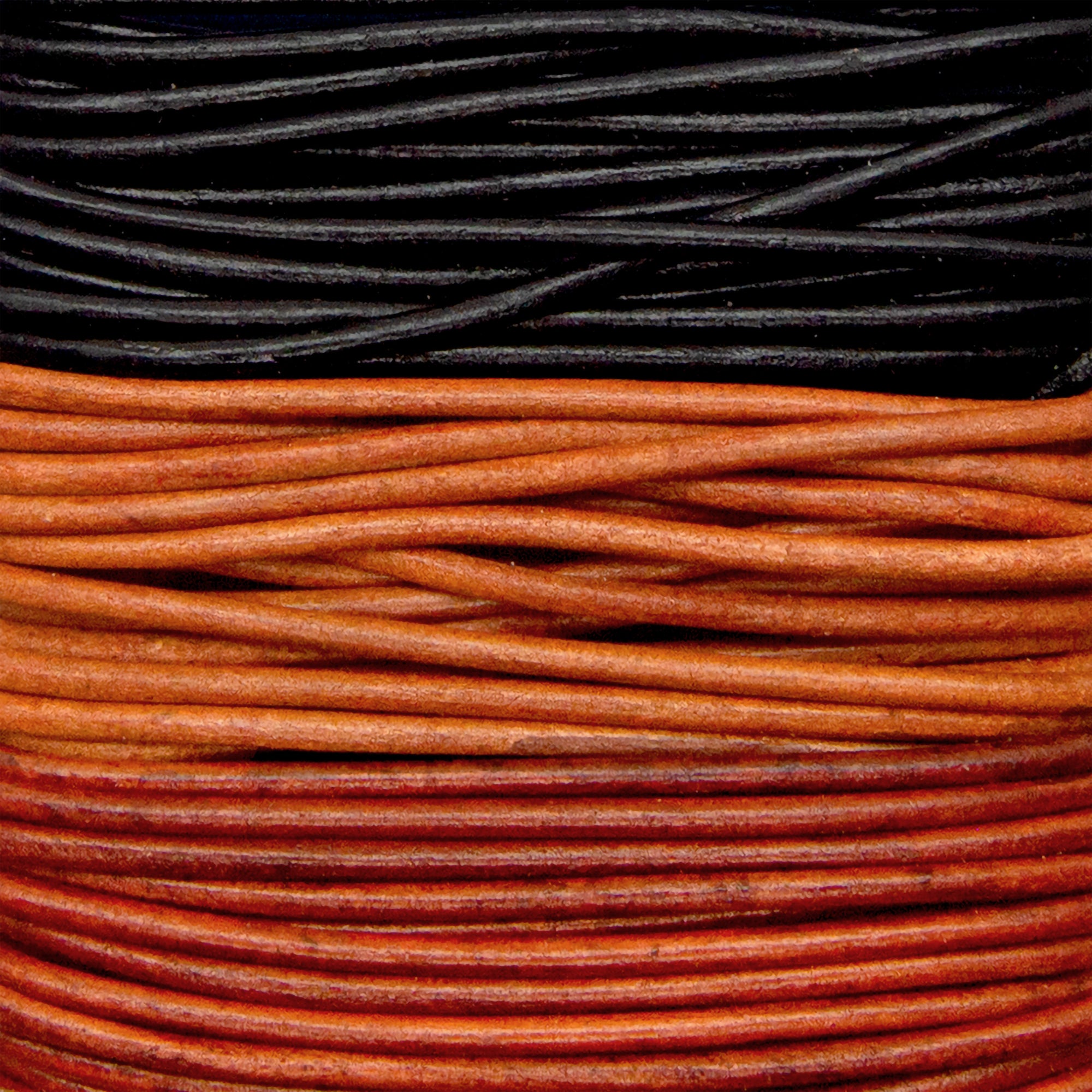 Round Lace Combo Card, 2 mm x 8 yd, Ebony/Cedar/Mahogany