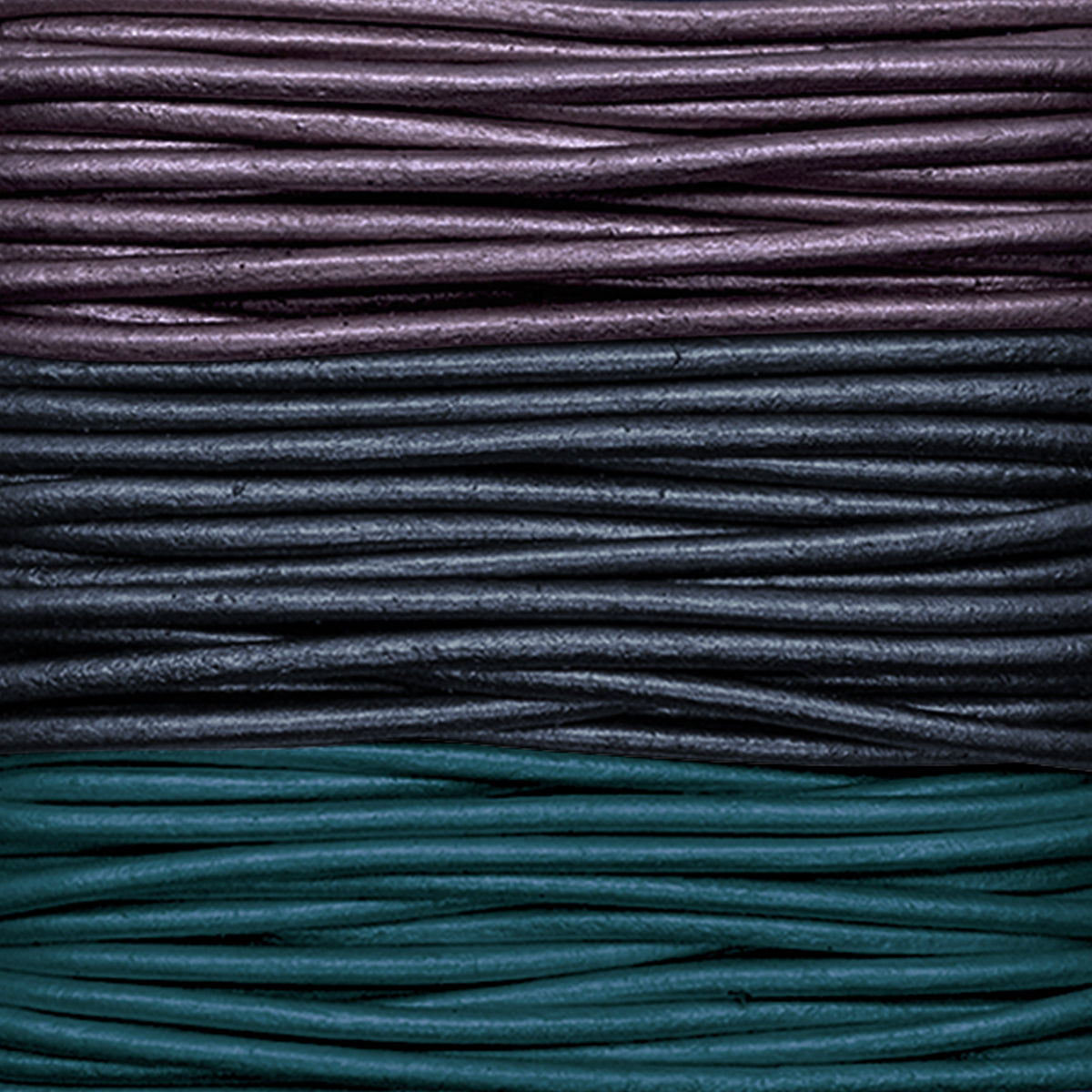 Round Lace Combo Card, 2 mm x 8 yd, Purple/Navy/Teal