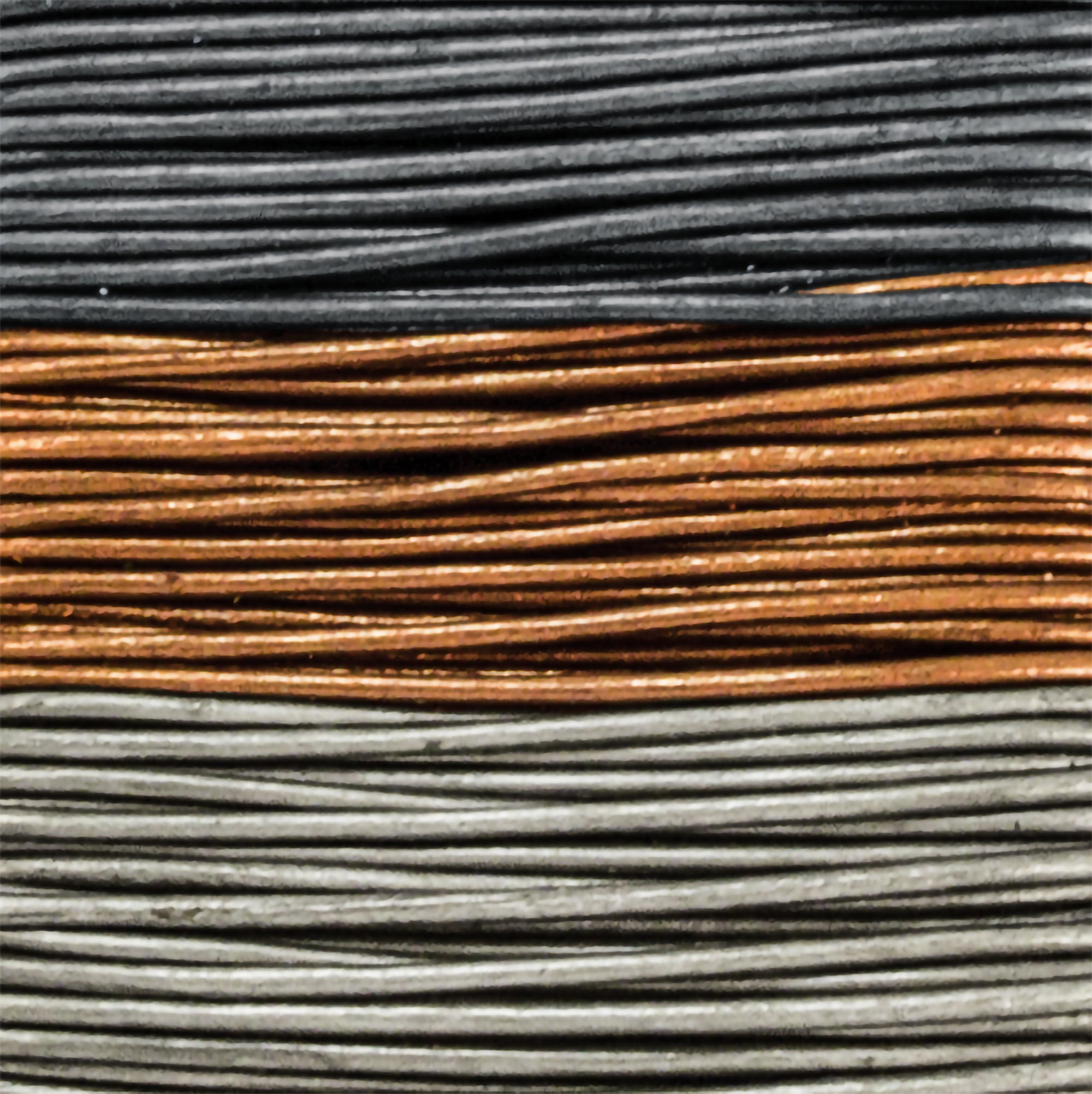 Round Lace Combo Card, 1.5 mm x 8 yd, Onyx/Bronze/Pewter