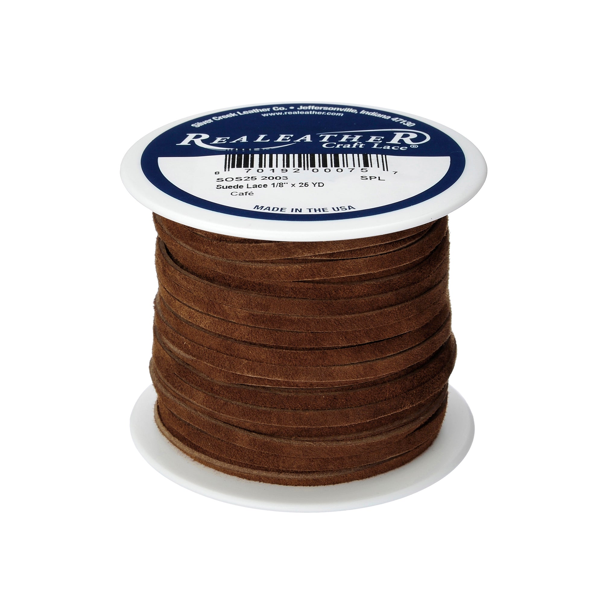 Suede Lace Spool, 1/8" x 25 yd