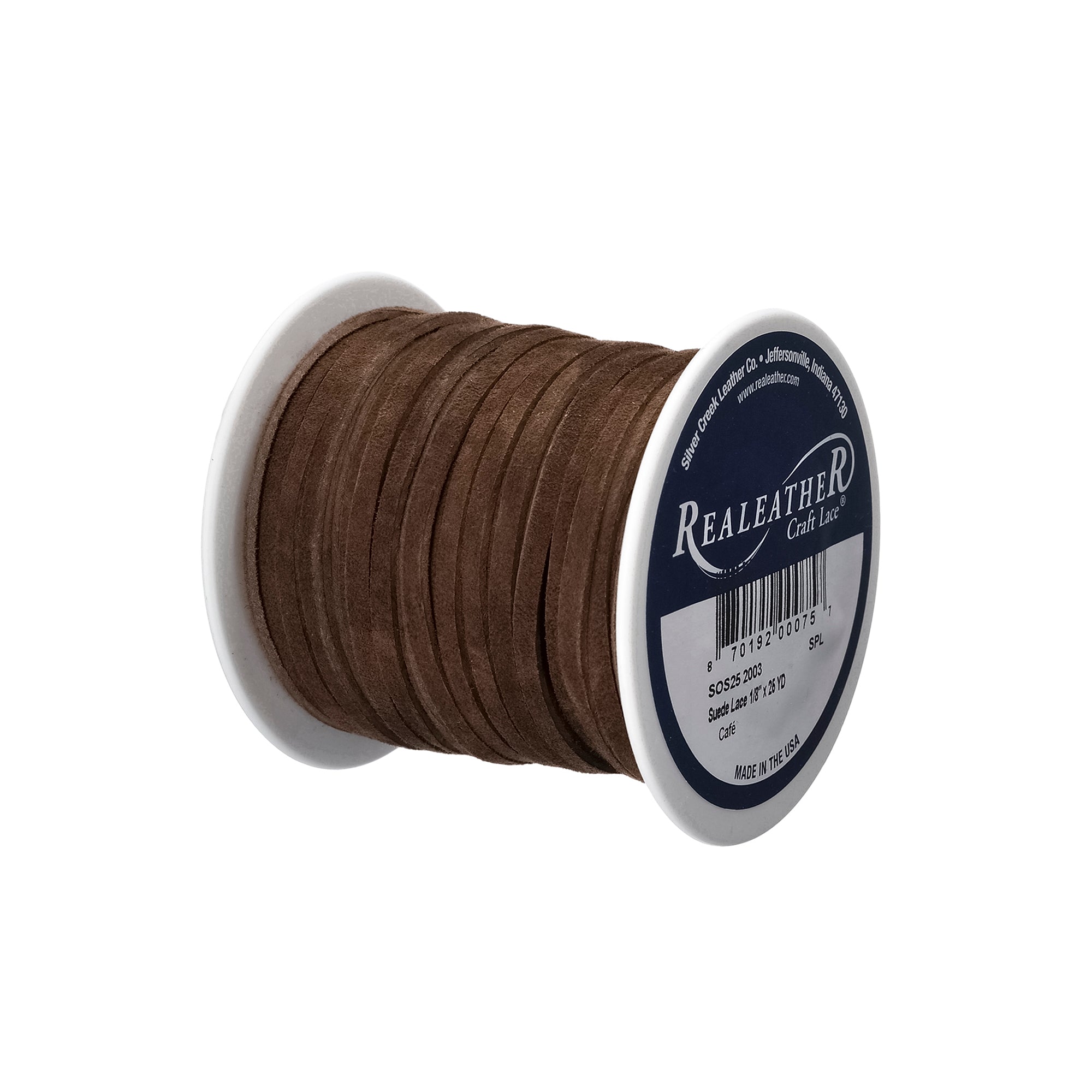 Suede Lace Spool, 1/8" x 25 yd