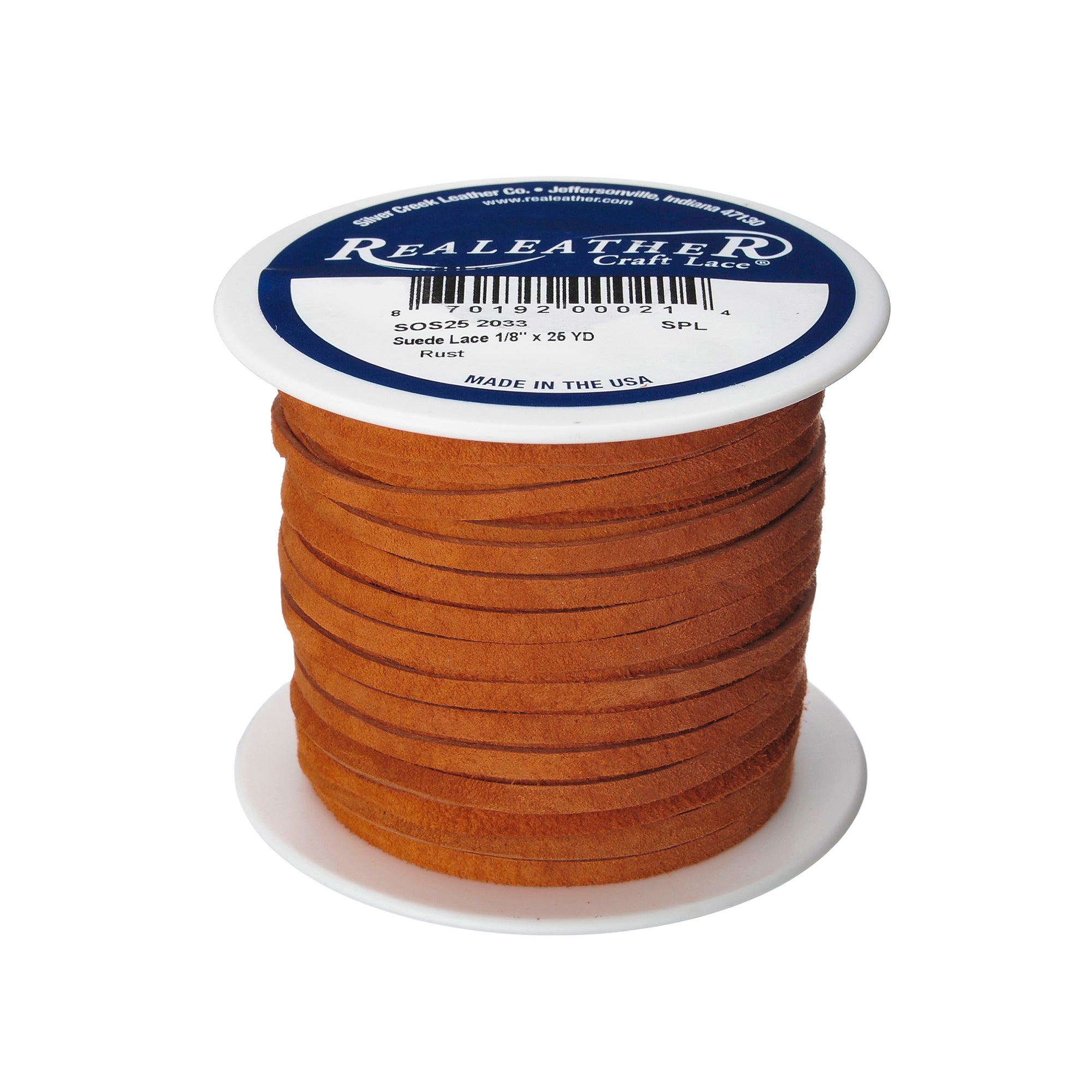 Suede Lace Spool, 1/8" x 25 yd