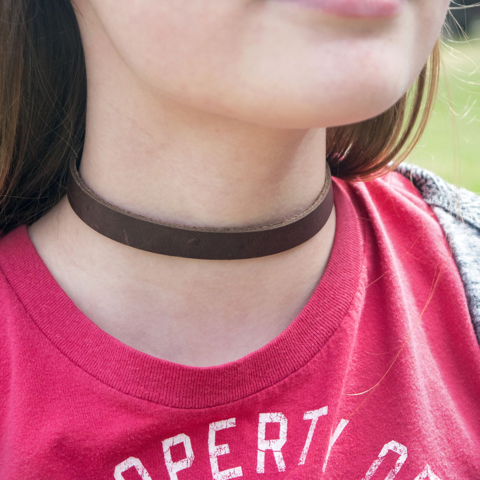 Leather Strip, 1/2" x 36", Brown