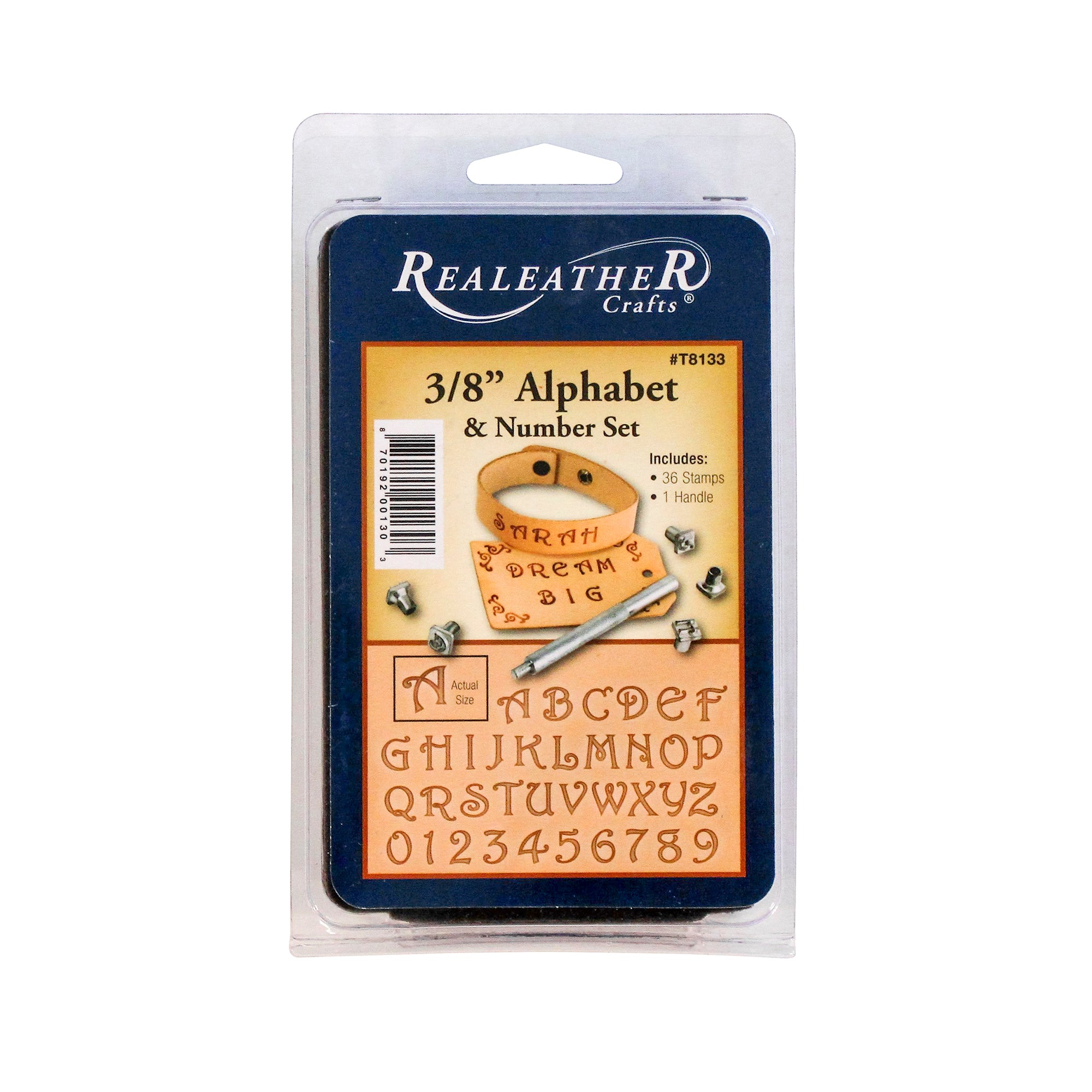 Realeather 3/8" Fancy Alphabet Set