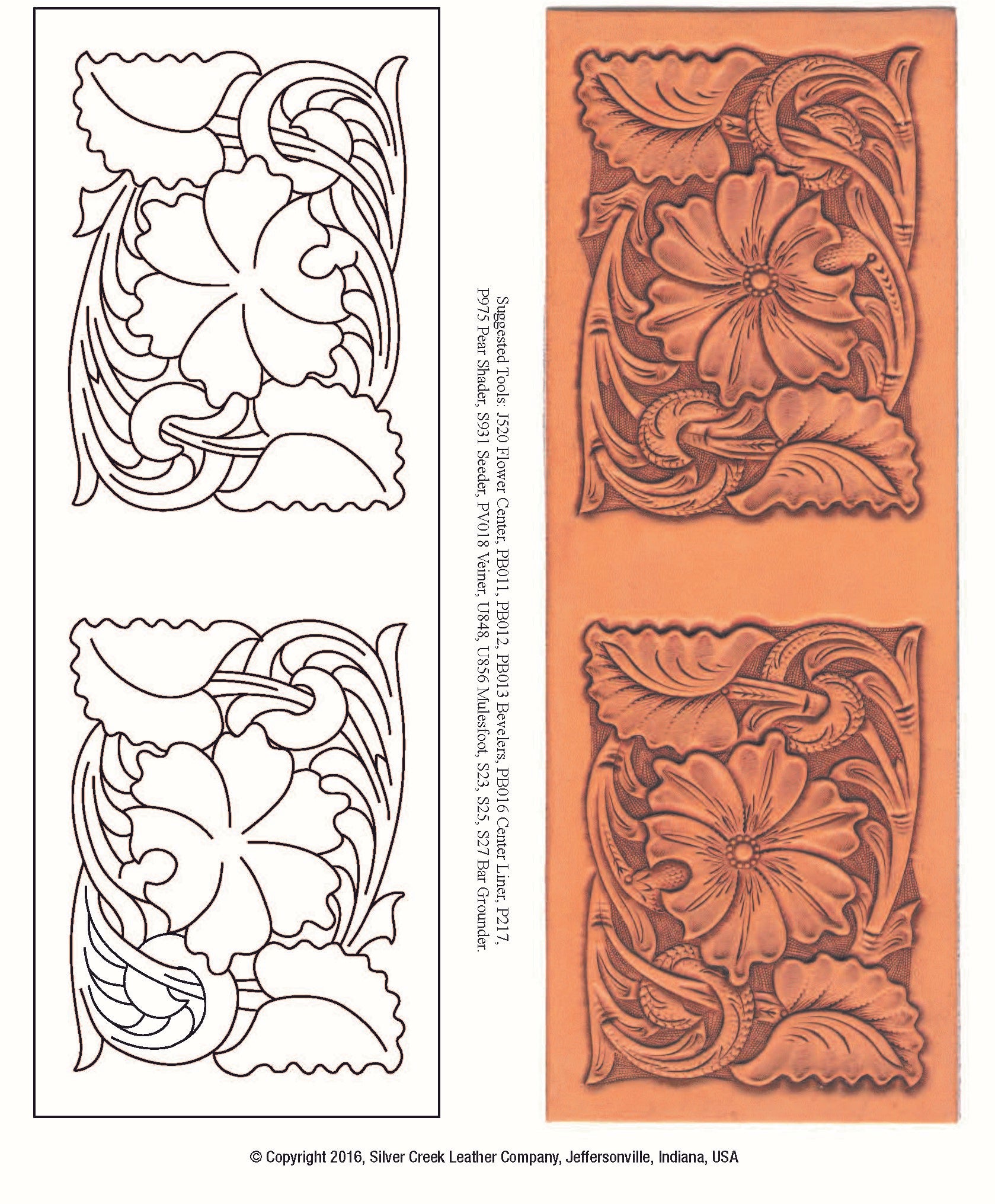 leather belt tooling pattern, Sheridan belt patterns, by Chan Geer, instant  download