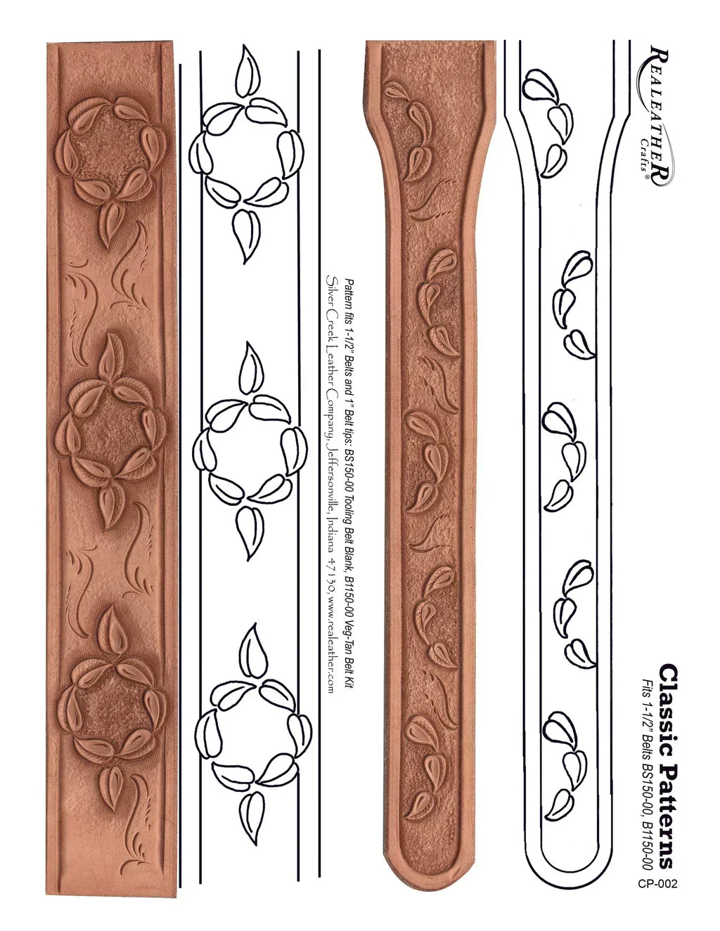 Free Leathercraft Pattern – Classic Leaf Belt – Shop Realeather