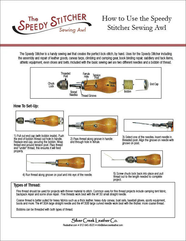 Speedy Stitcher Sewing Awl Tips