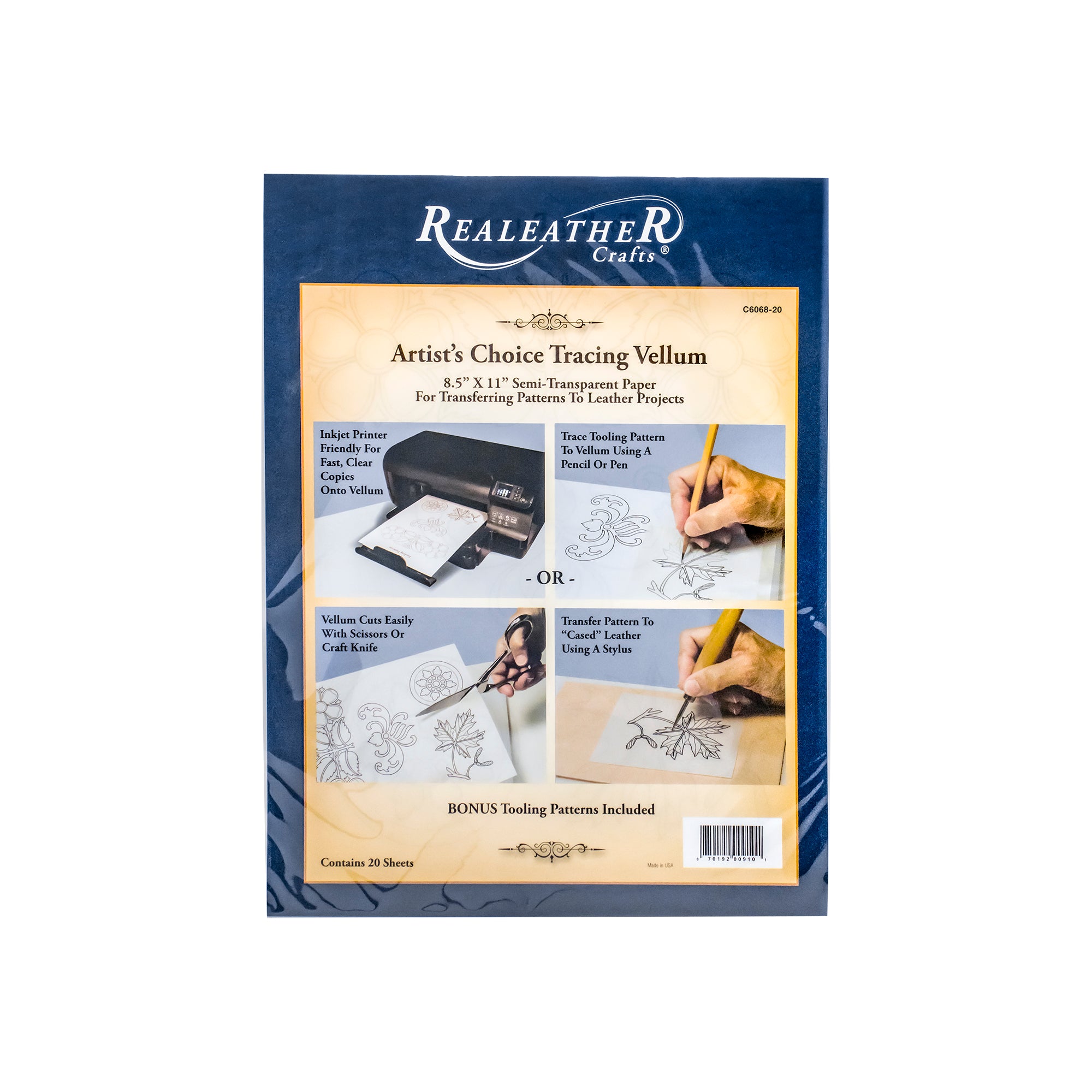 Tracing Vellum, 8.5" x 11", 20/pk