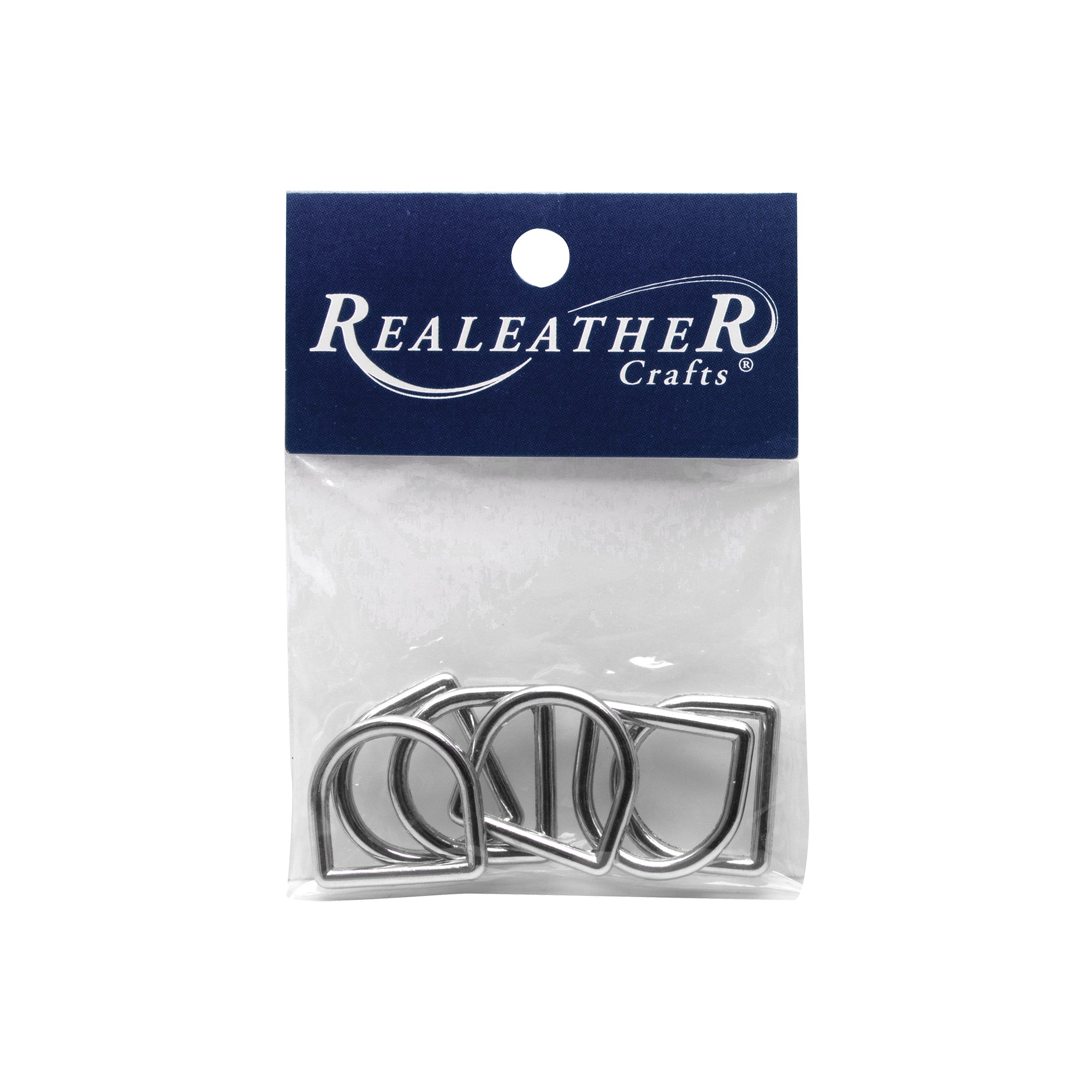 D-Ring, 3/4", Nickel, 6/pk