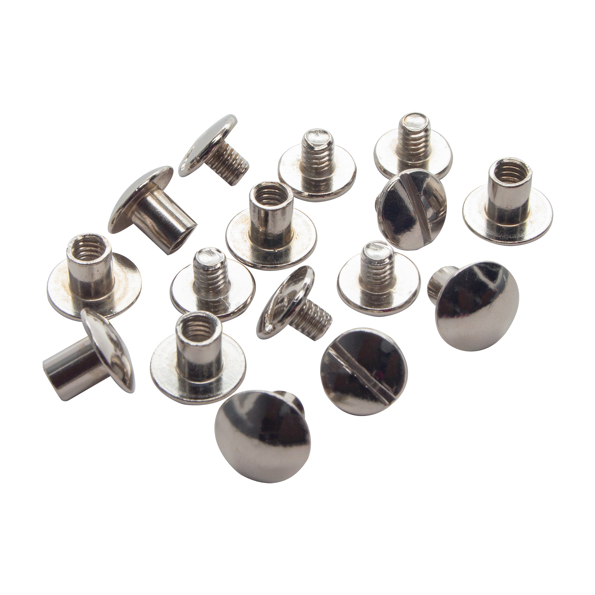 Post & Screw, Nickel, 8/pk