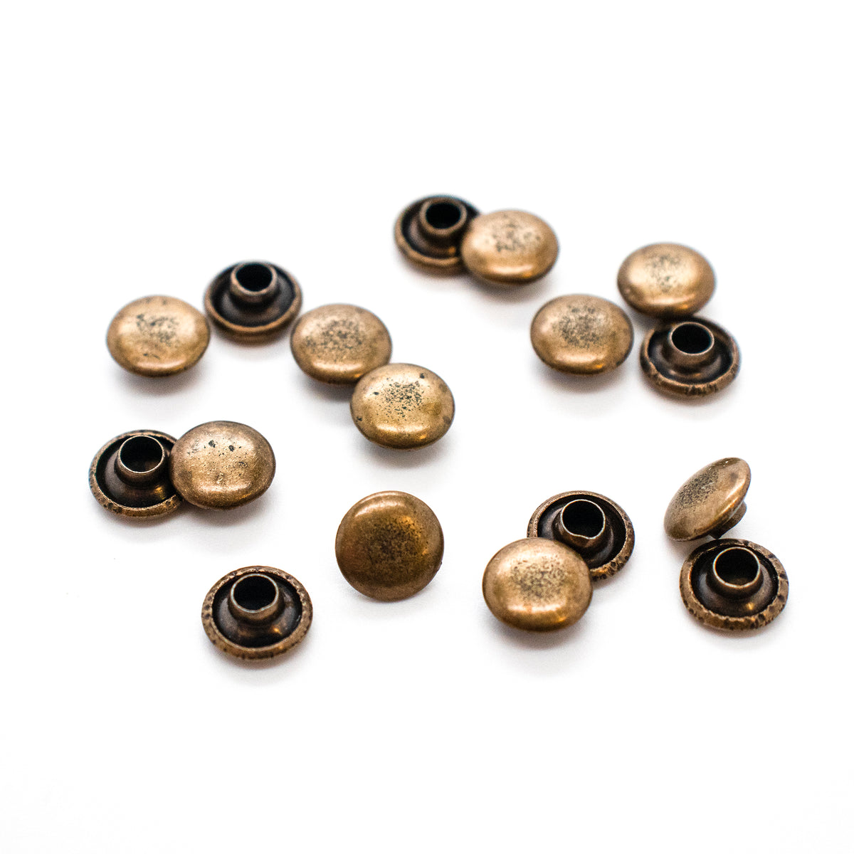 Small Rivets, Antique Brass, 100/pk
