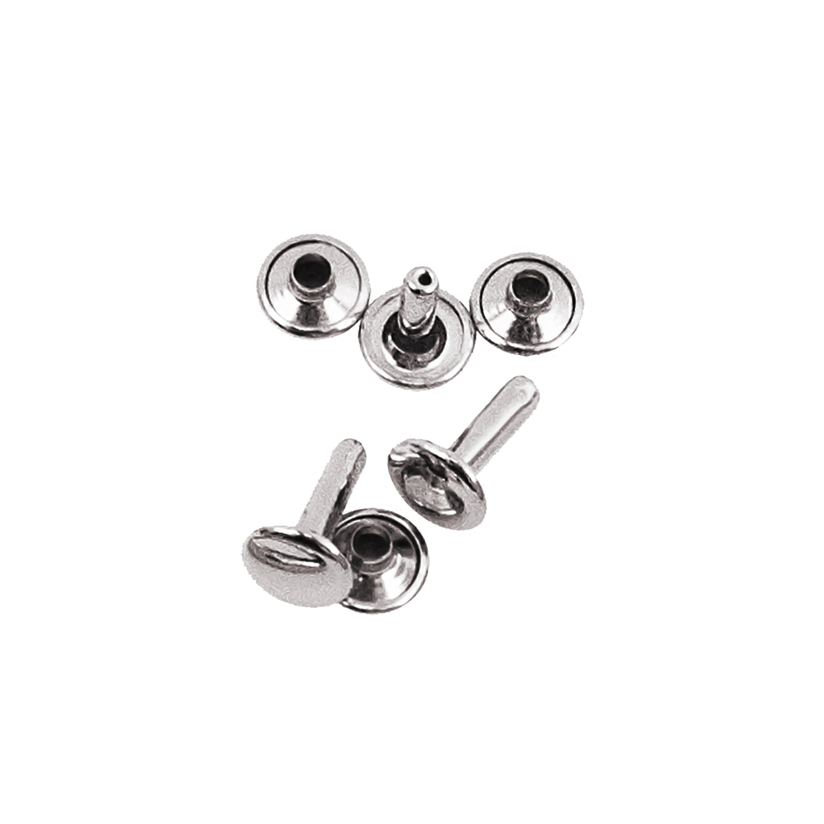 Medium Rivets, Nickel, 100/pk