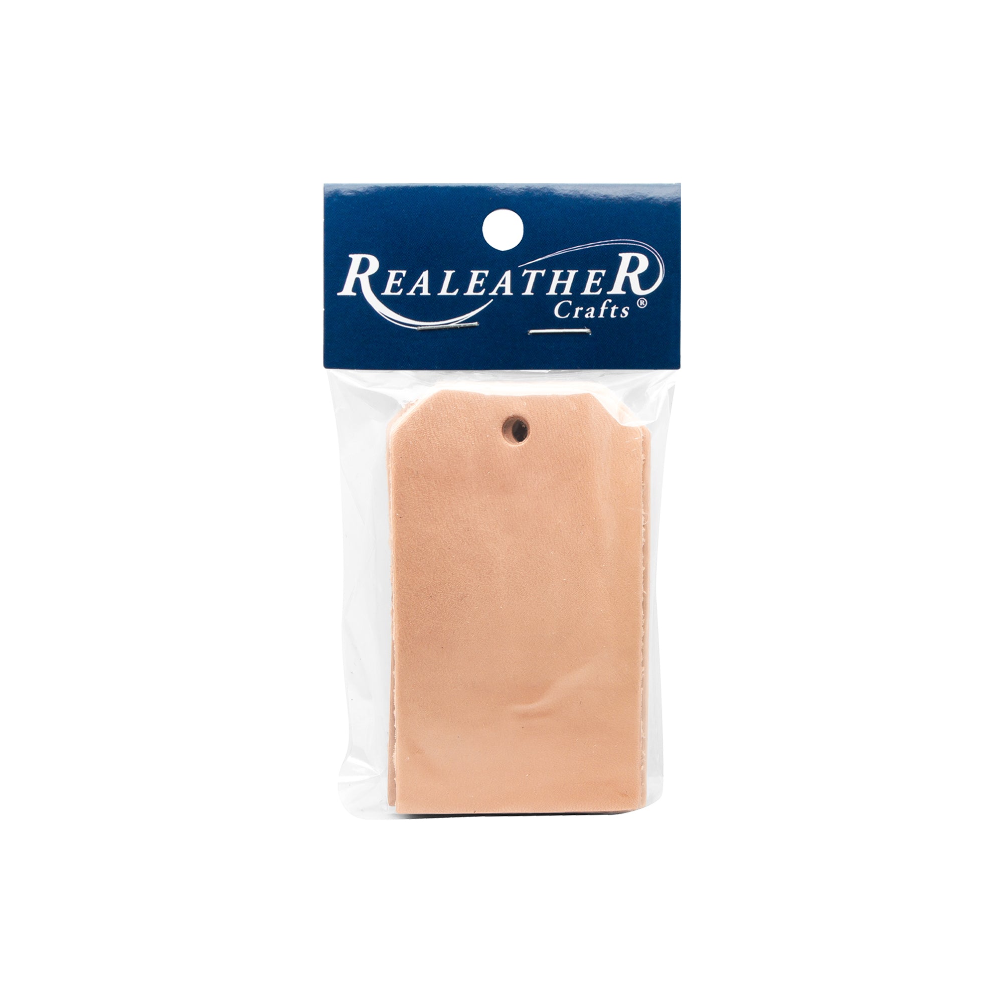 Small Leather Tag, Natural, 8/pk