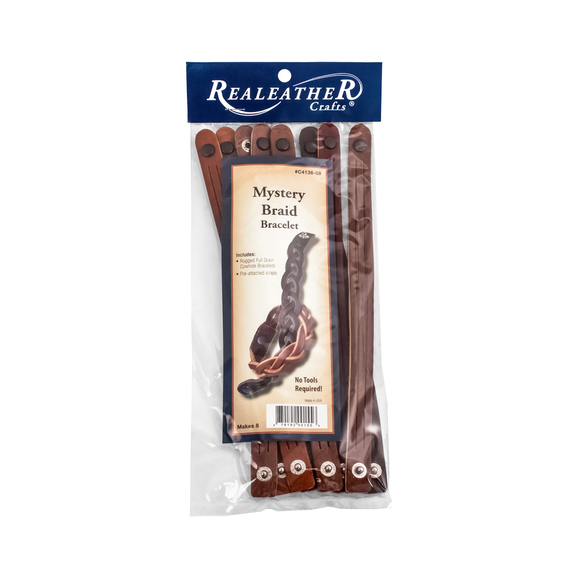 Mystery Braid Bracelet, 8/pk