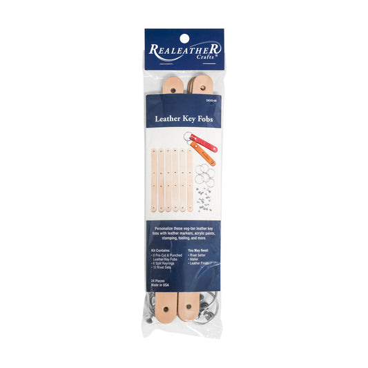 Leather Key Fob Kit 6 Pack