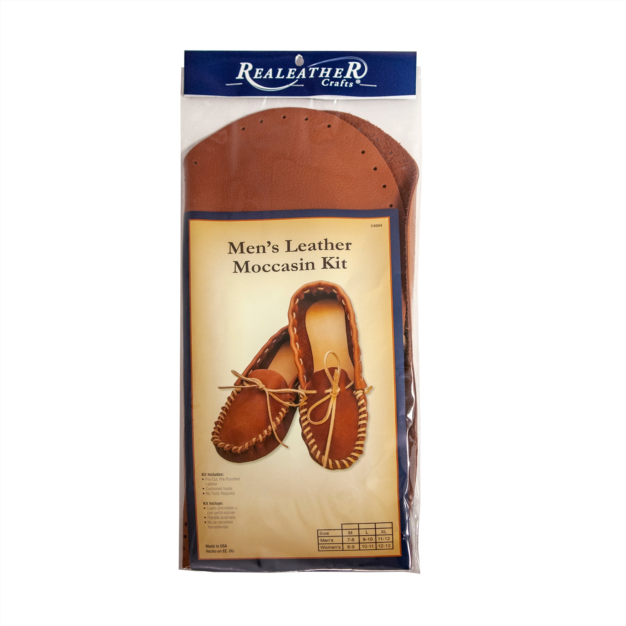 Moccasin Kit, Size 8/9 Medium, Saddle Tan