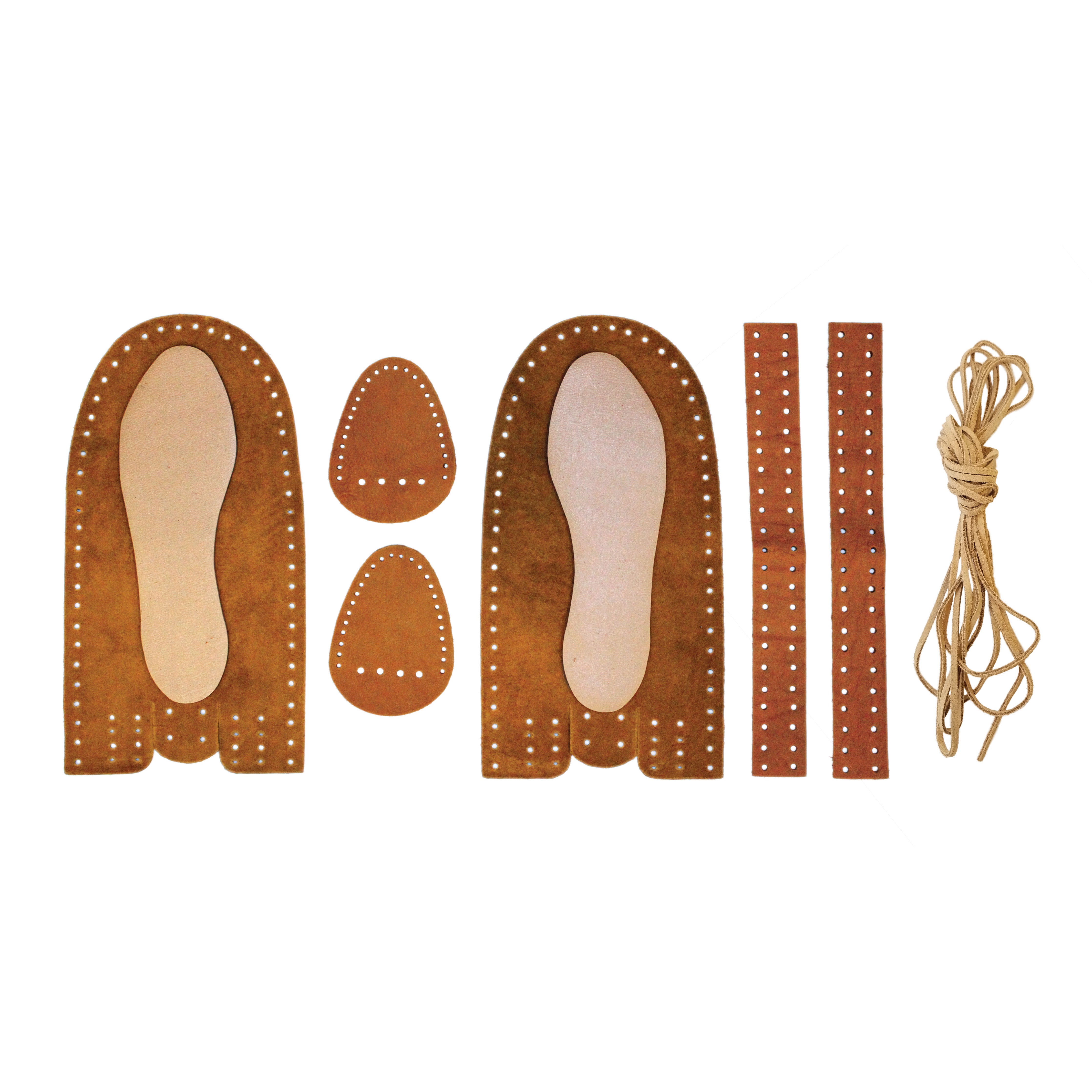 Moccasin Kit, Size 10/11 Large, Saddle Tan