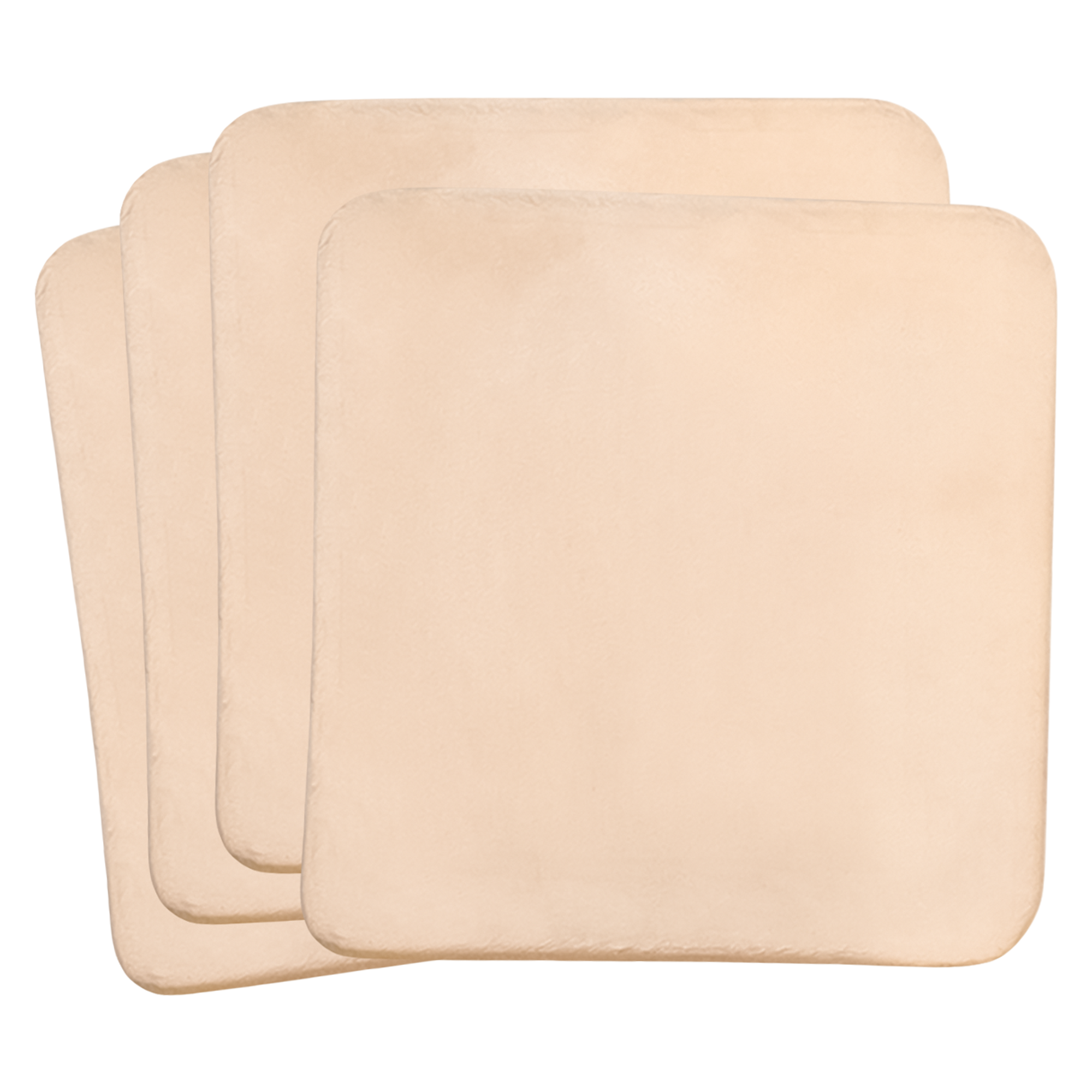 Square Coaster Set, 4", Natural, 4/pk