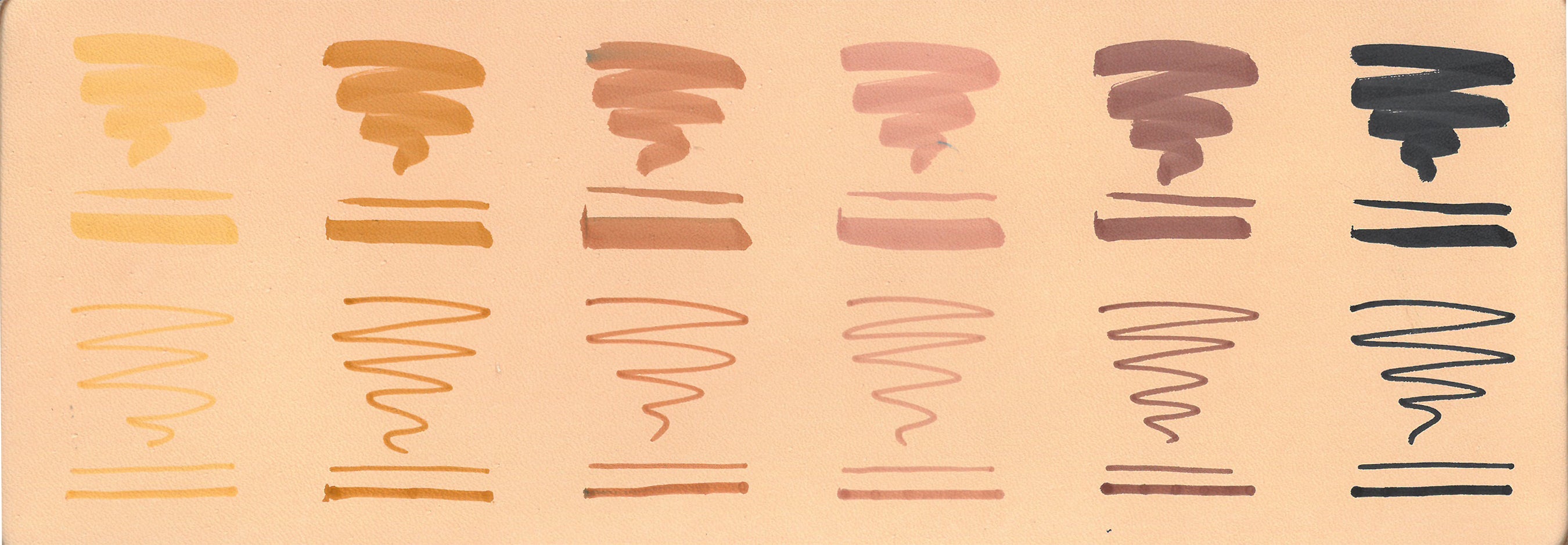 Leather Markers, Earthtones, 6pk