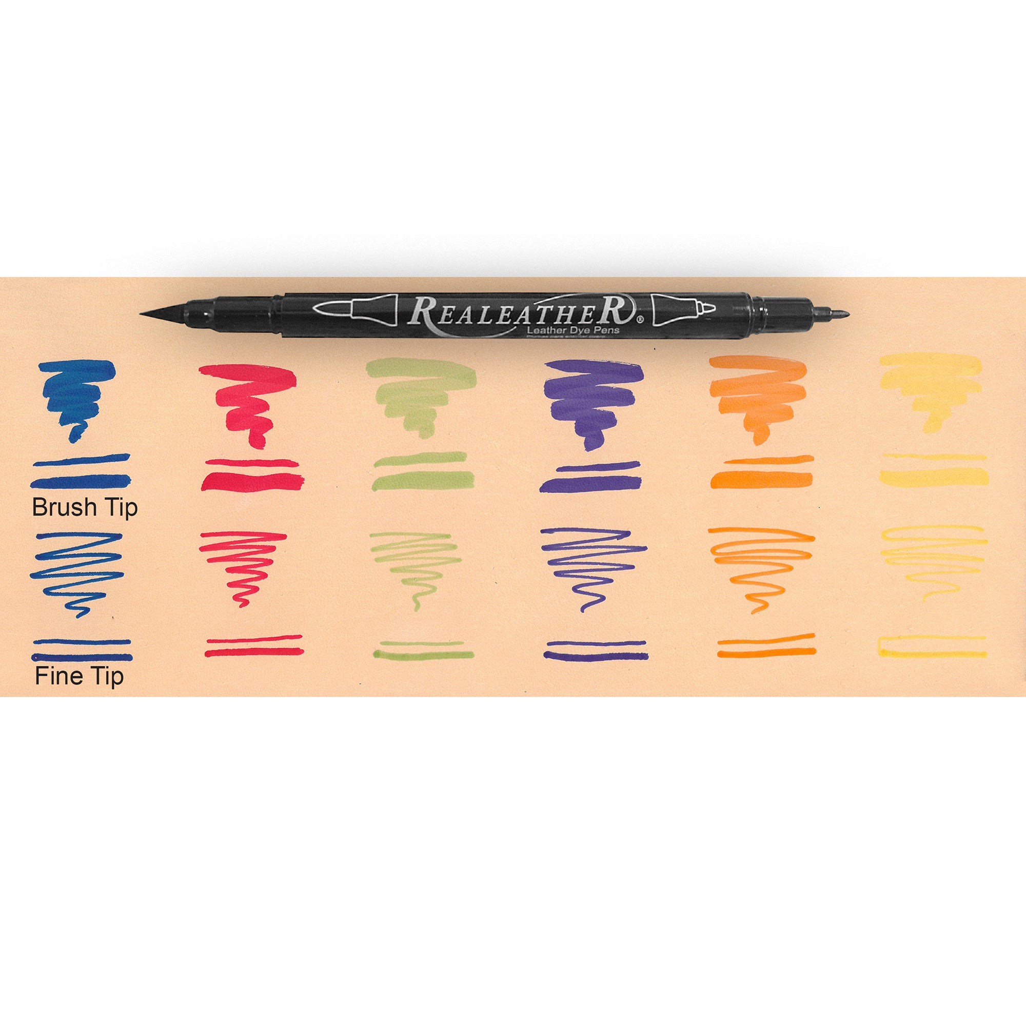 Leather Markers, Basic, 6pk
