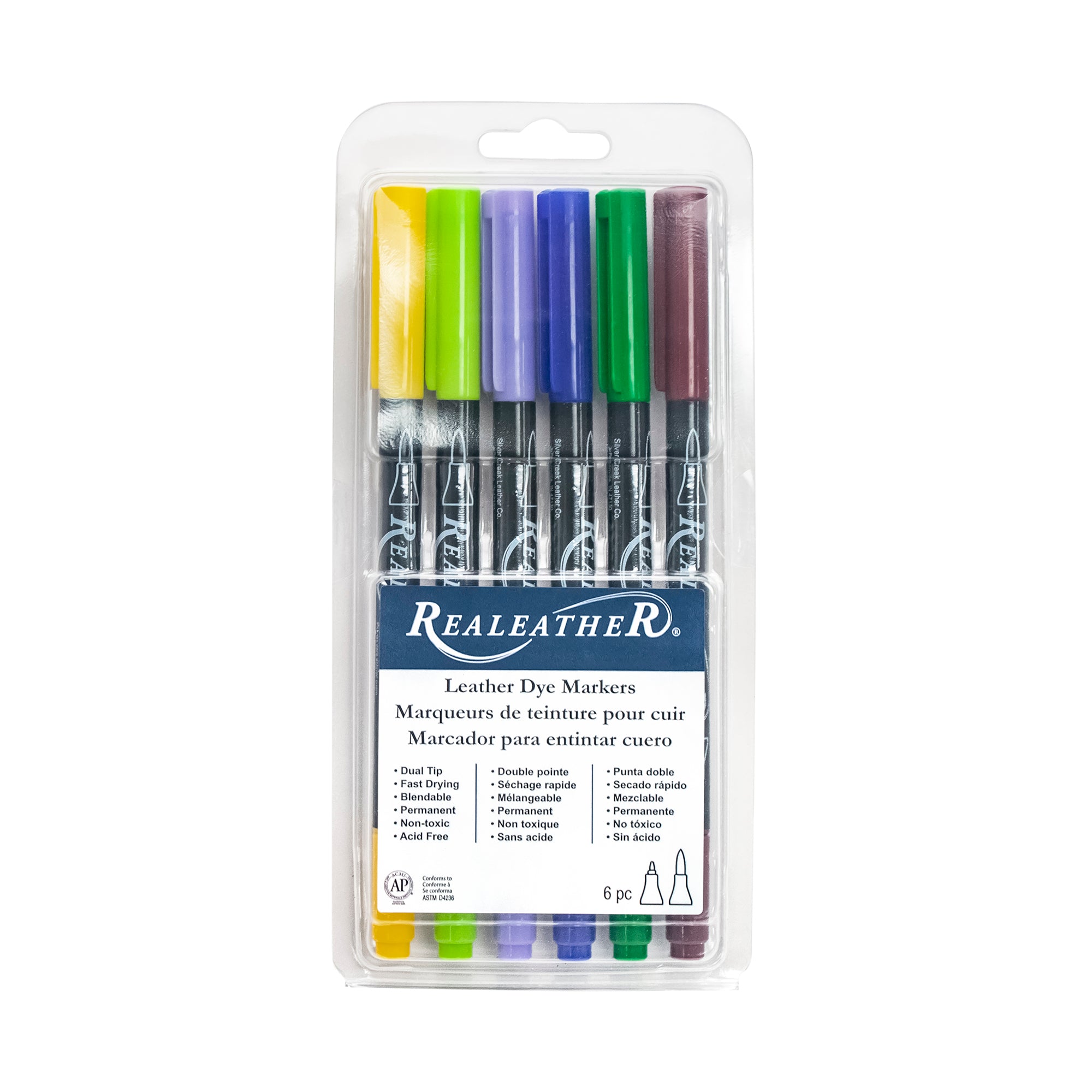 Leather Dye Markers, 6pk