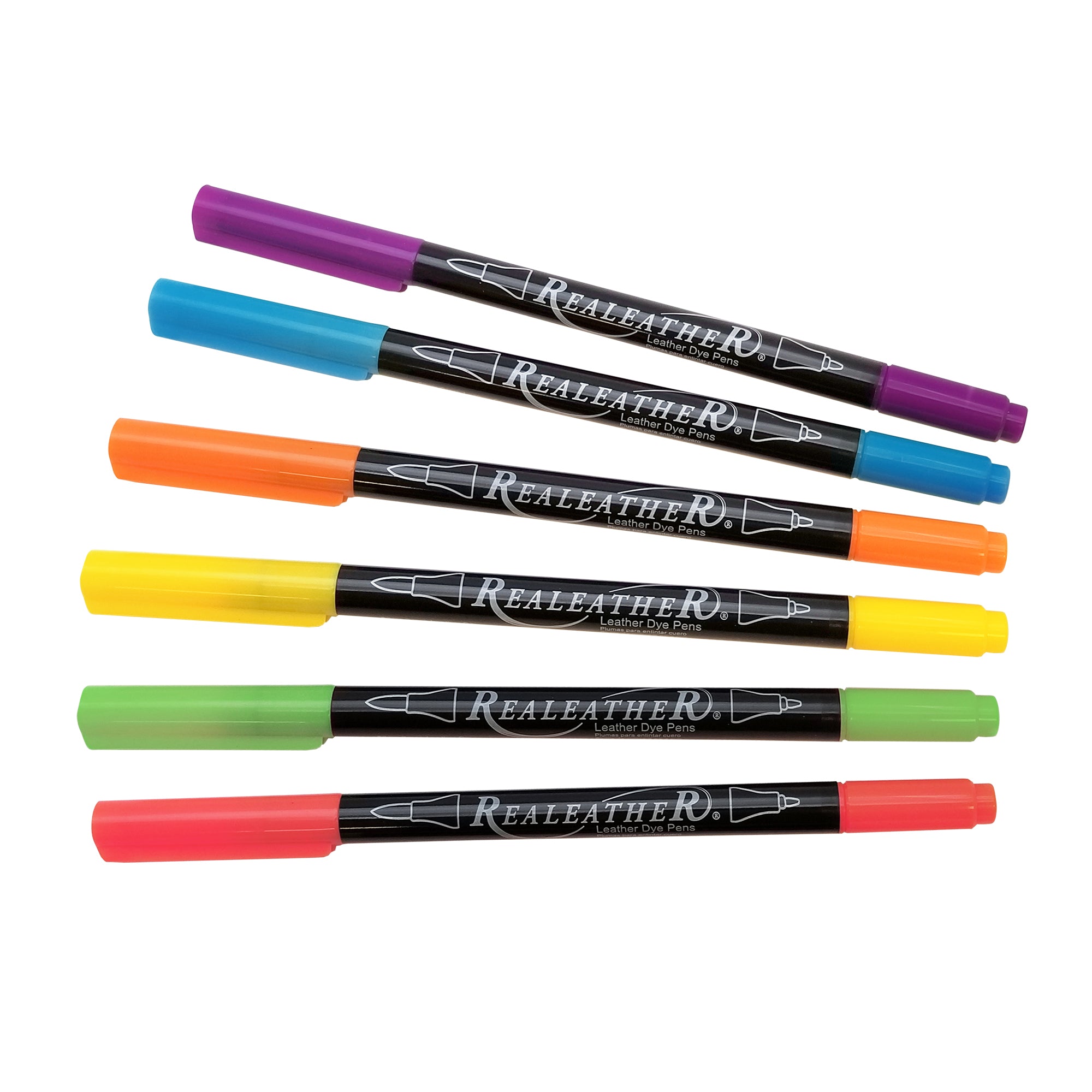 Leather Dye Markers, Brights, 6/pk
