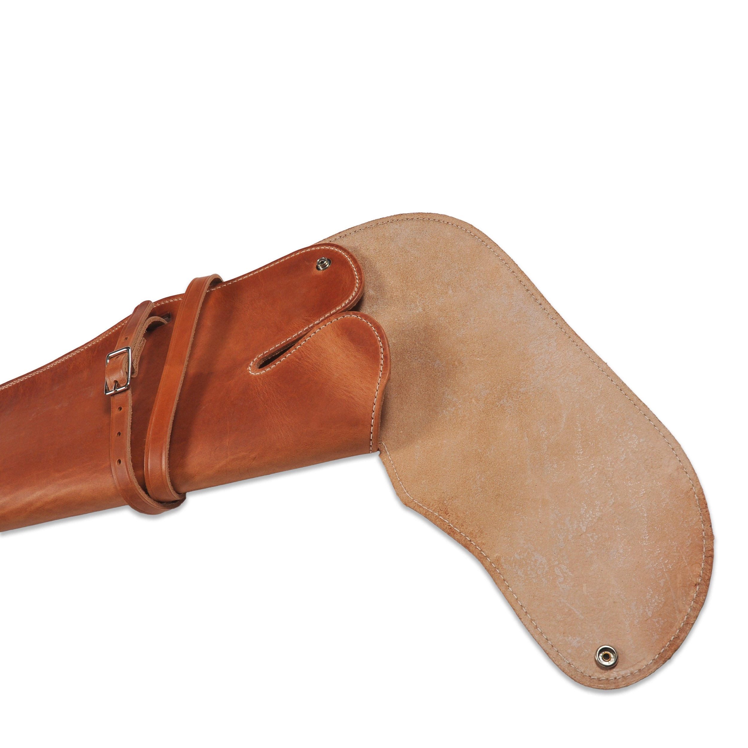 Large Rifle Scabbard w/ Flap and Harness, Unlined